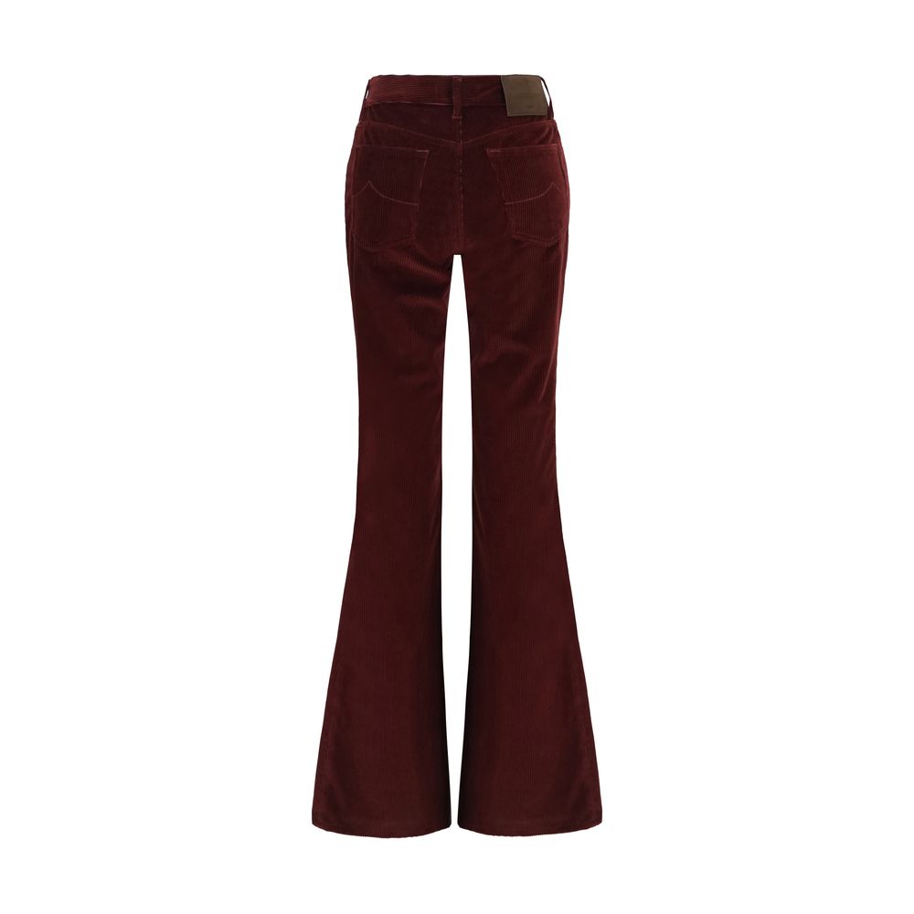 Jacob Cohen Bordeaux Cotton Flared Women's Jeans
