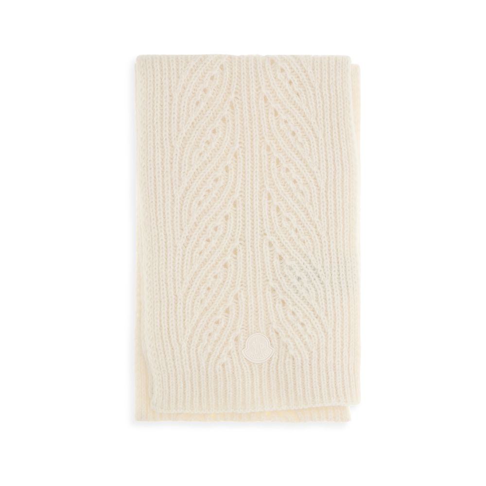 Moncler Beige Wool Oves Aries Women's Foulard