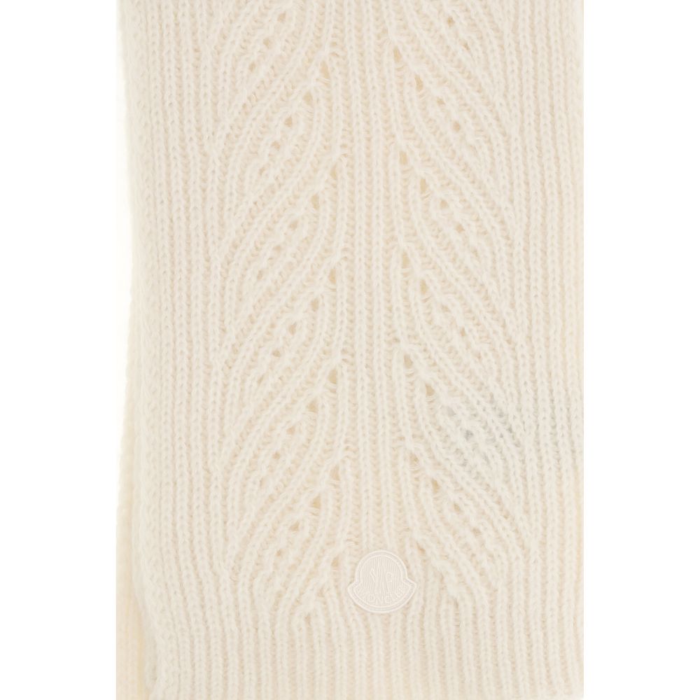 Moncler Beige Wool Oves Aries Women's Foulard
