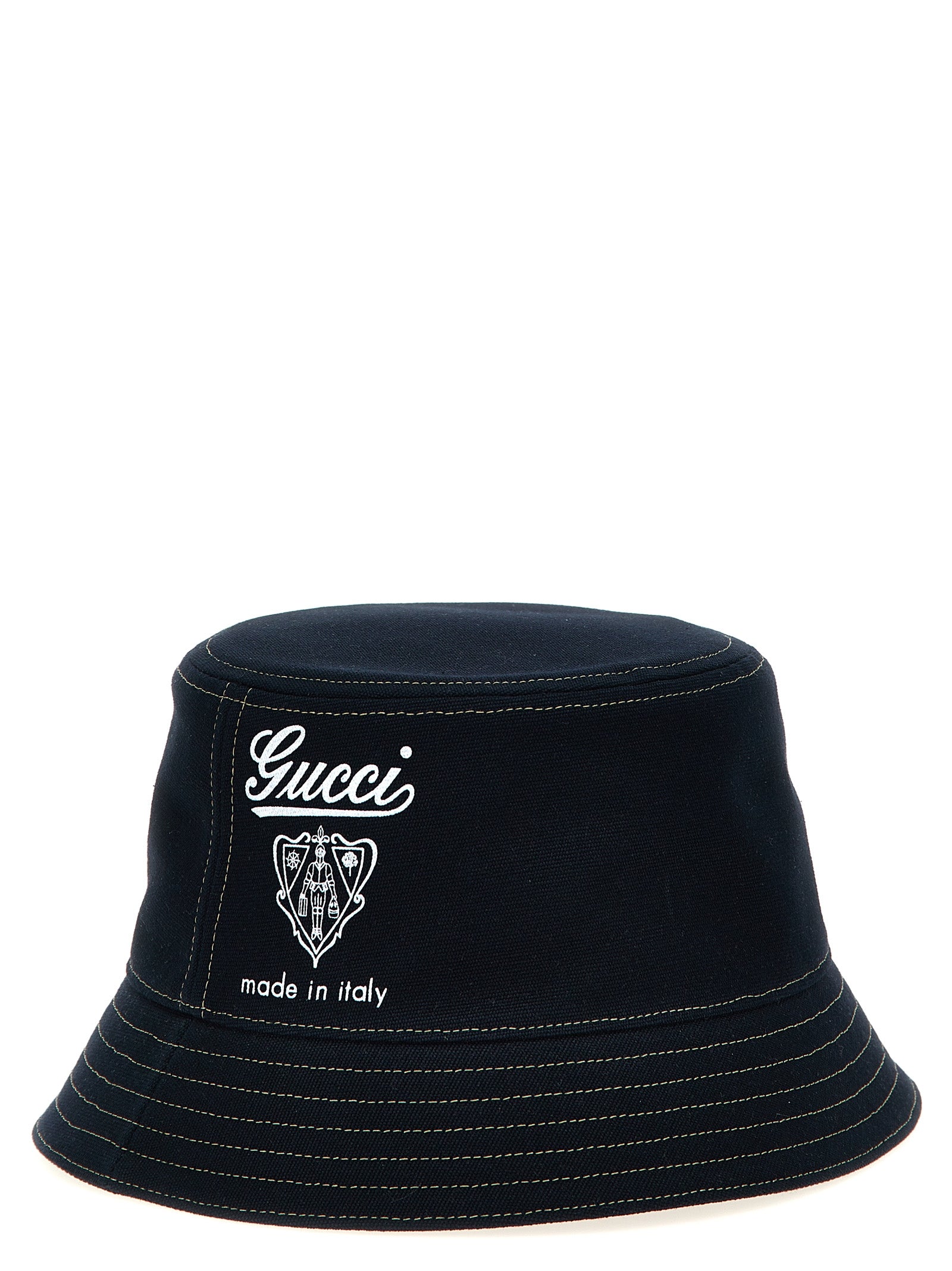 Gucci Blue Cotton Bucket Men's Hat