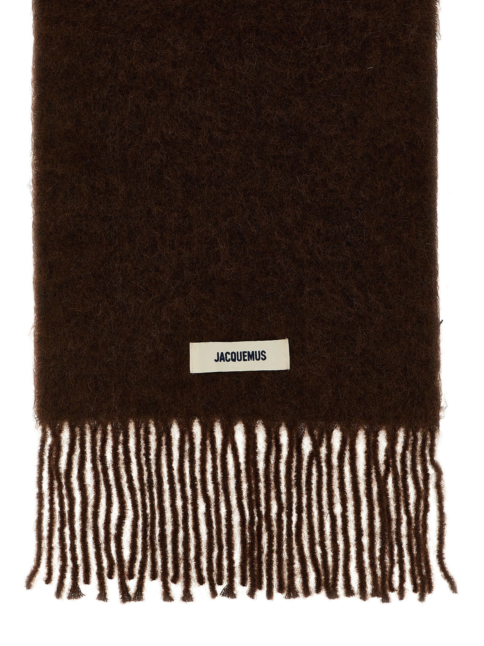 Jacquemus Brown Alpaca Leather Men's Foulard