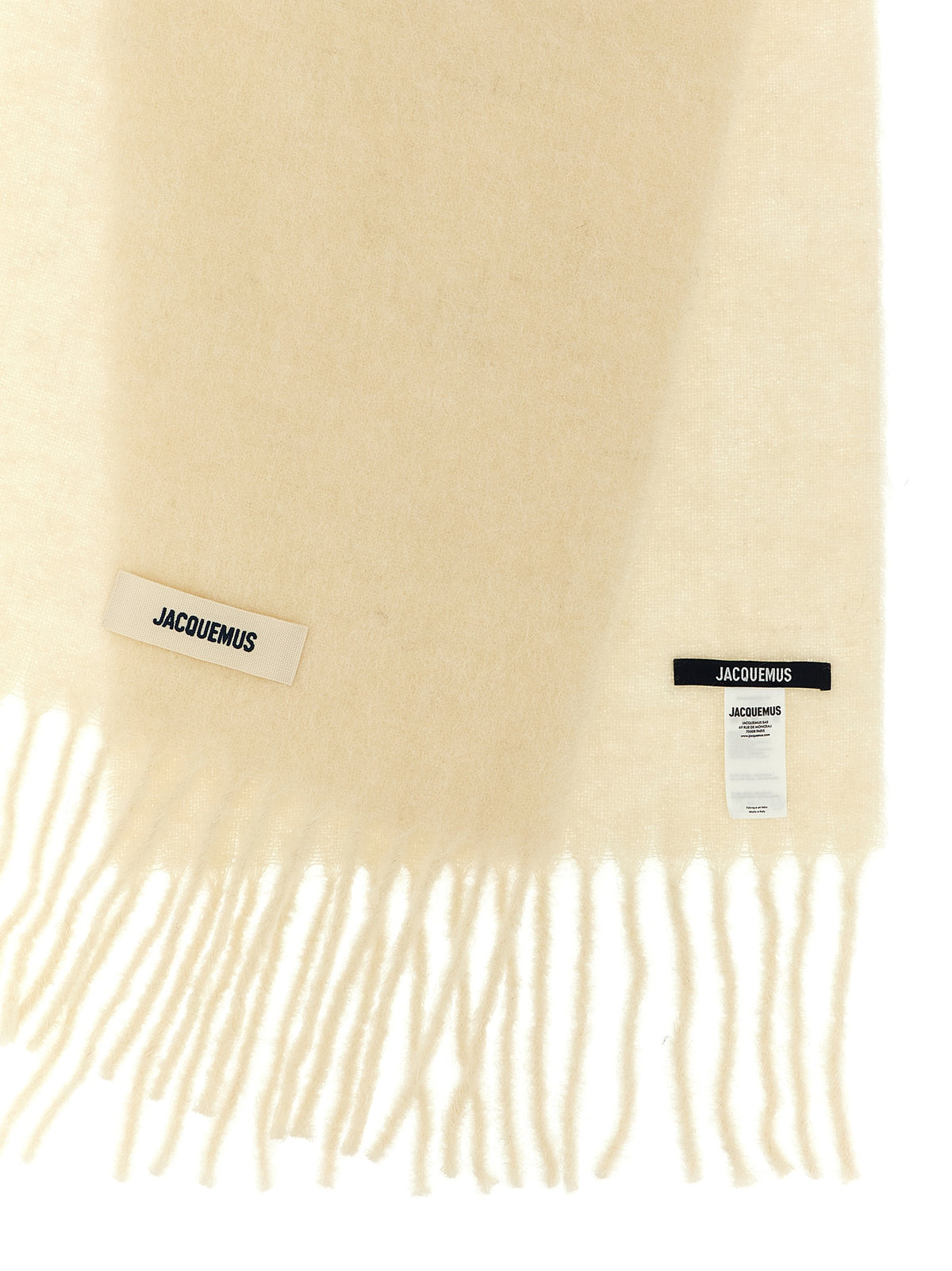 Jacquemus White Alpaca Leather Women's Foulard