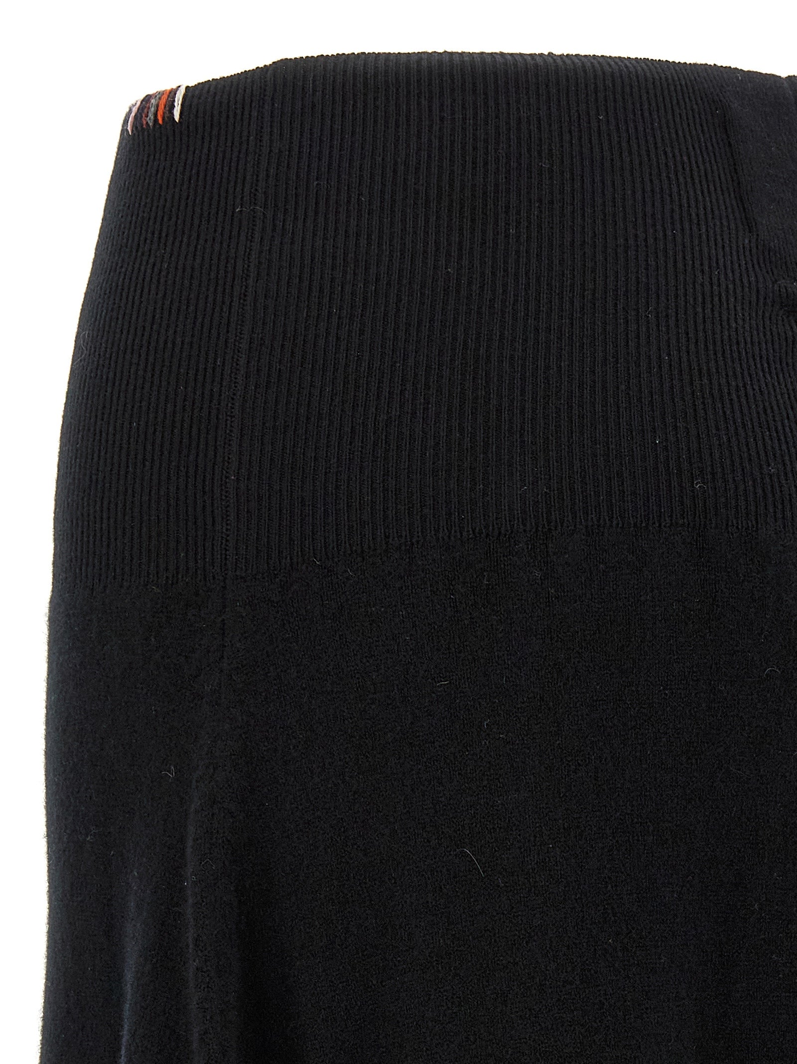 Extreme Cashmere Black Cashmere Midi Women's Skirt