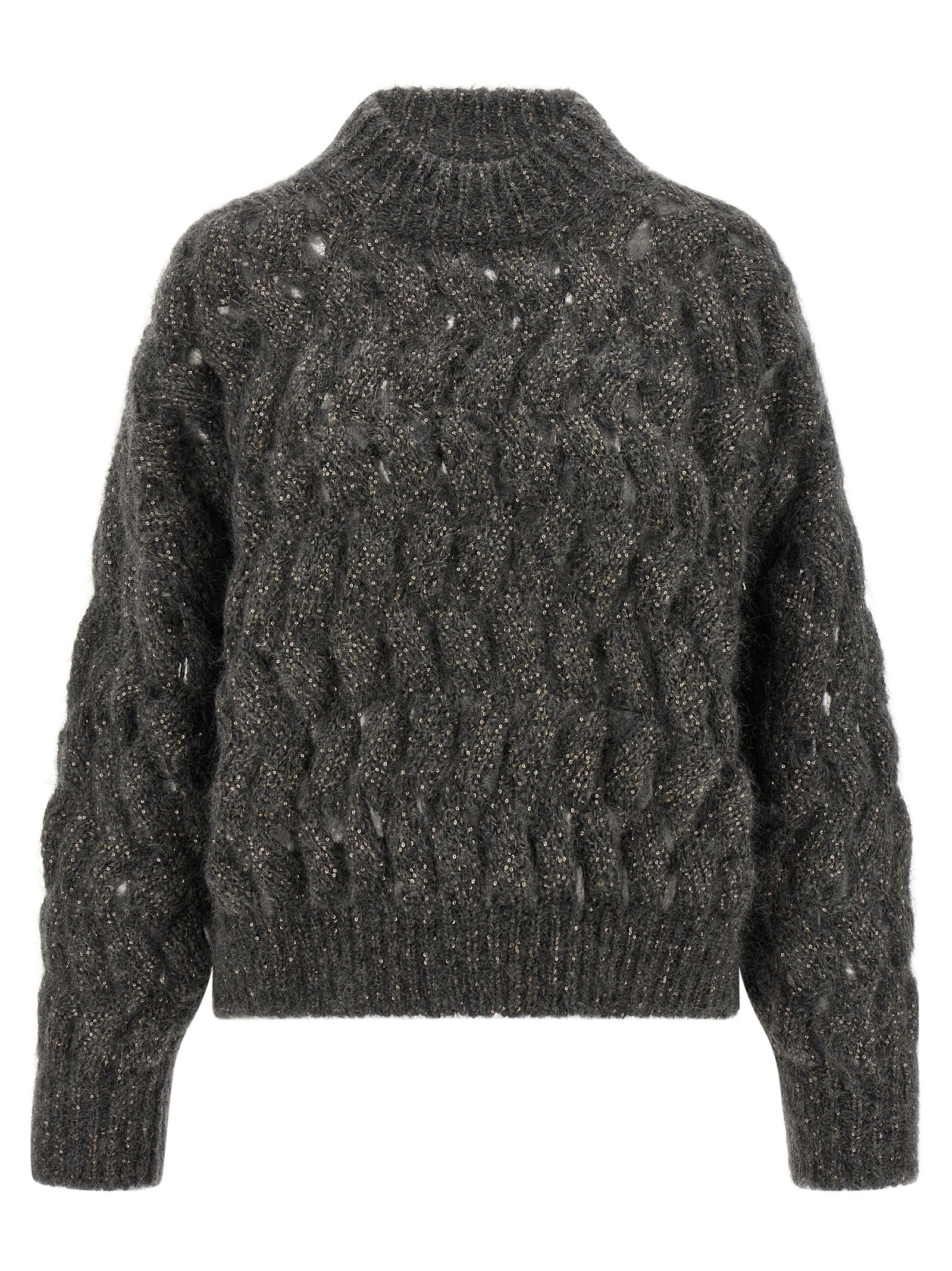 Brunello Cucinelli Gray Wool Women's Cardigan