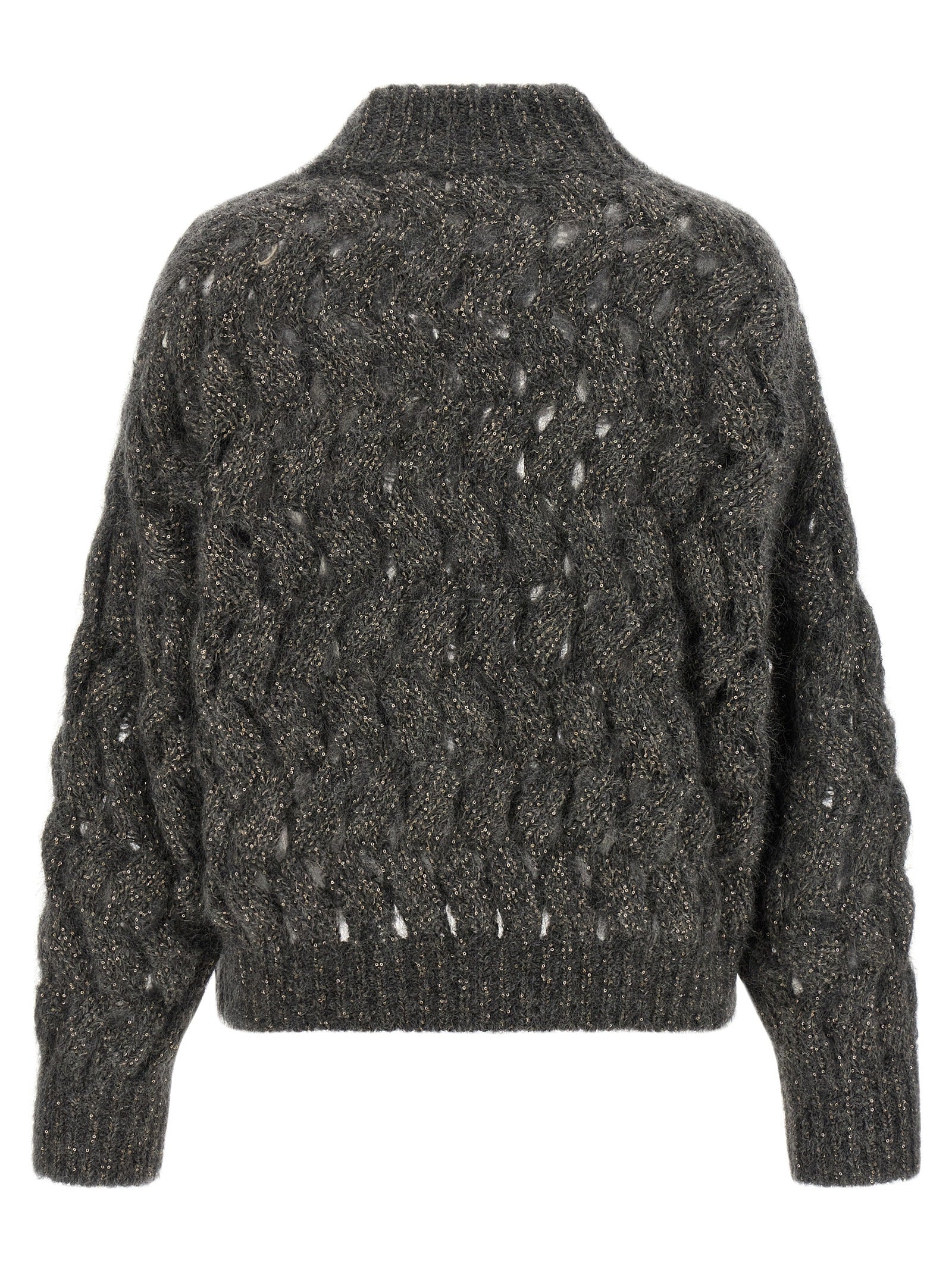 Brunello Cucinelli Gray Wool Women's Cardigan