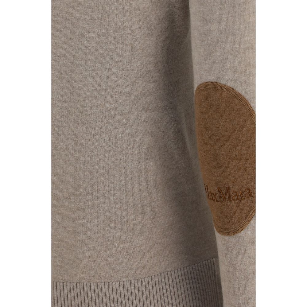 'S Max Mara Beige Wool Oves Aries Women's Turtleneck