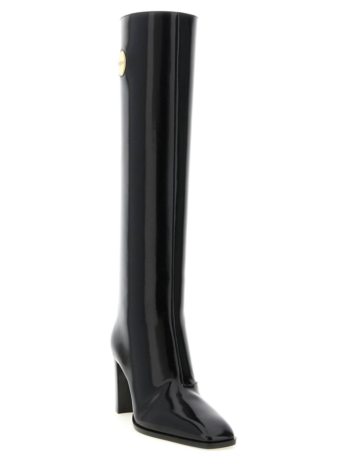 Saint Laurent Black Calfskin Over The Women's Knee