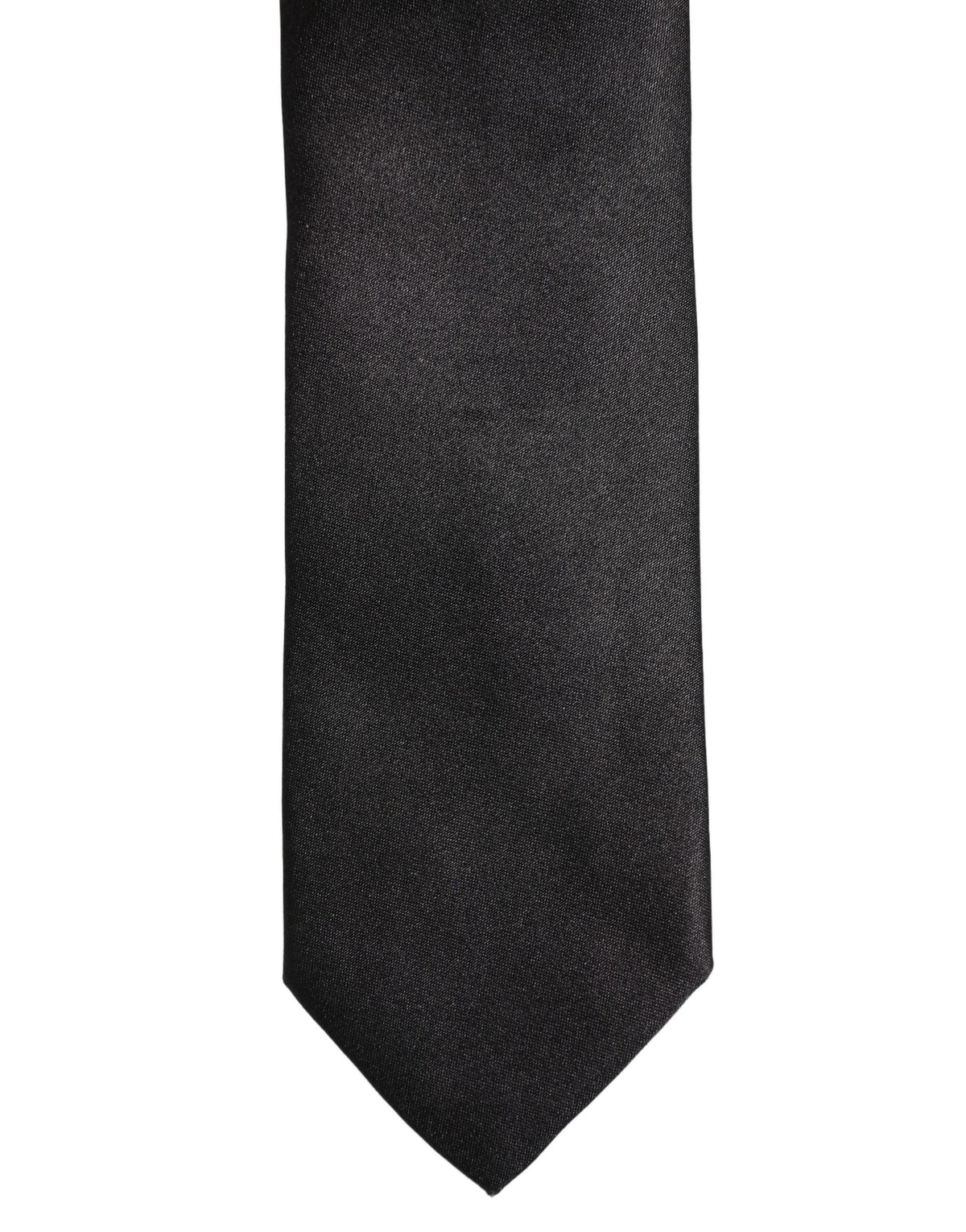Dolce & Gabbana Black Satin 100% Silk Adjustable Men'sd Men NeckMen's Men's Tie