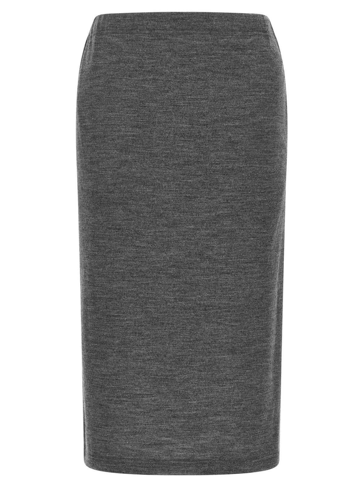 Junya Watanabe Gray Wool Midi Women's Skirt