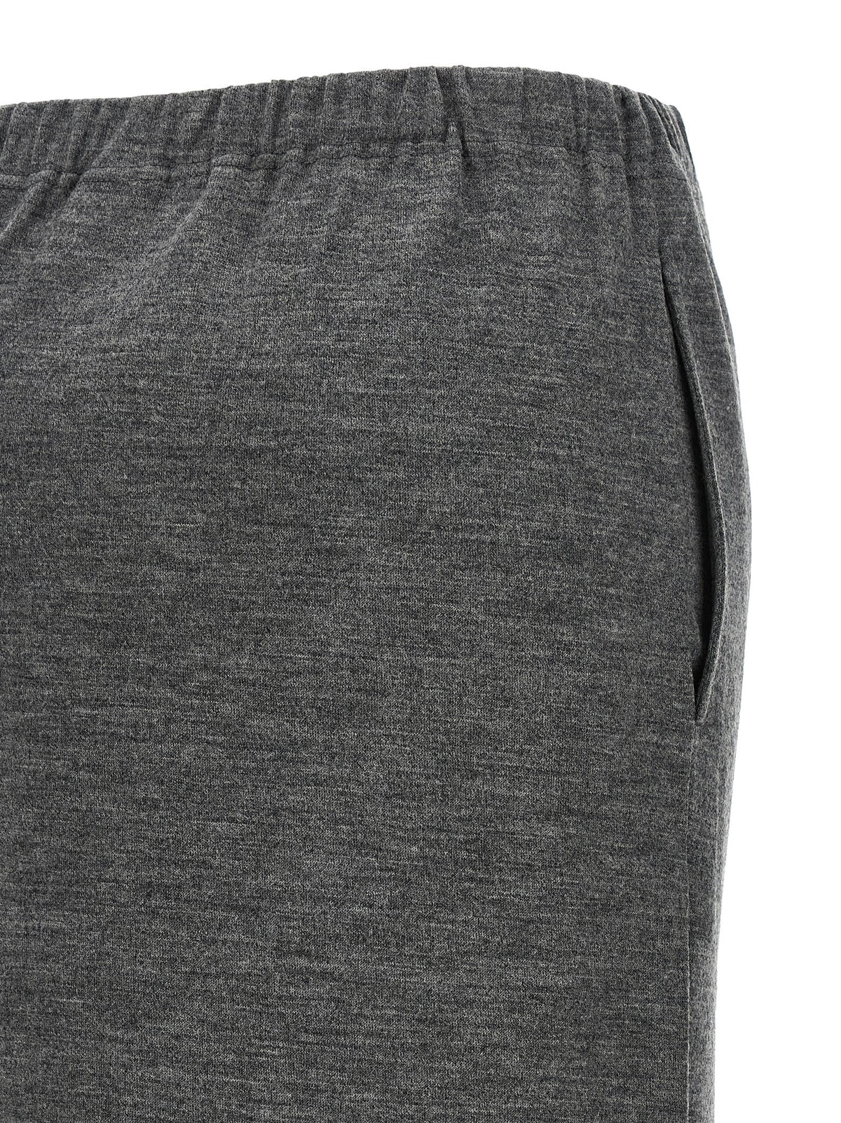 Junya Watanabe Gray Wool Midi Women's Skirt