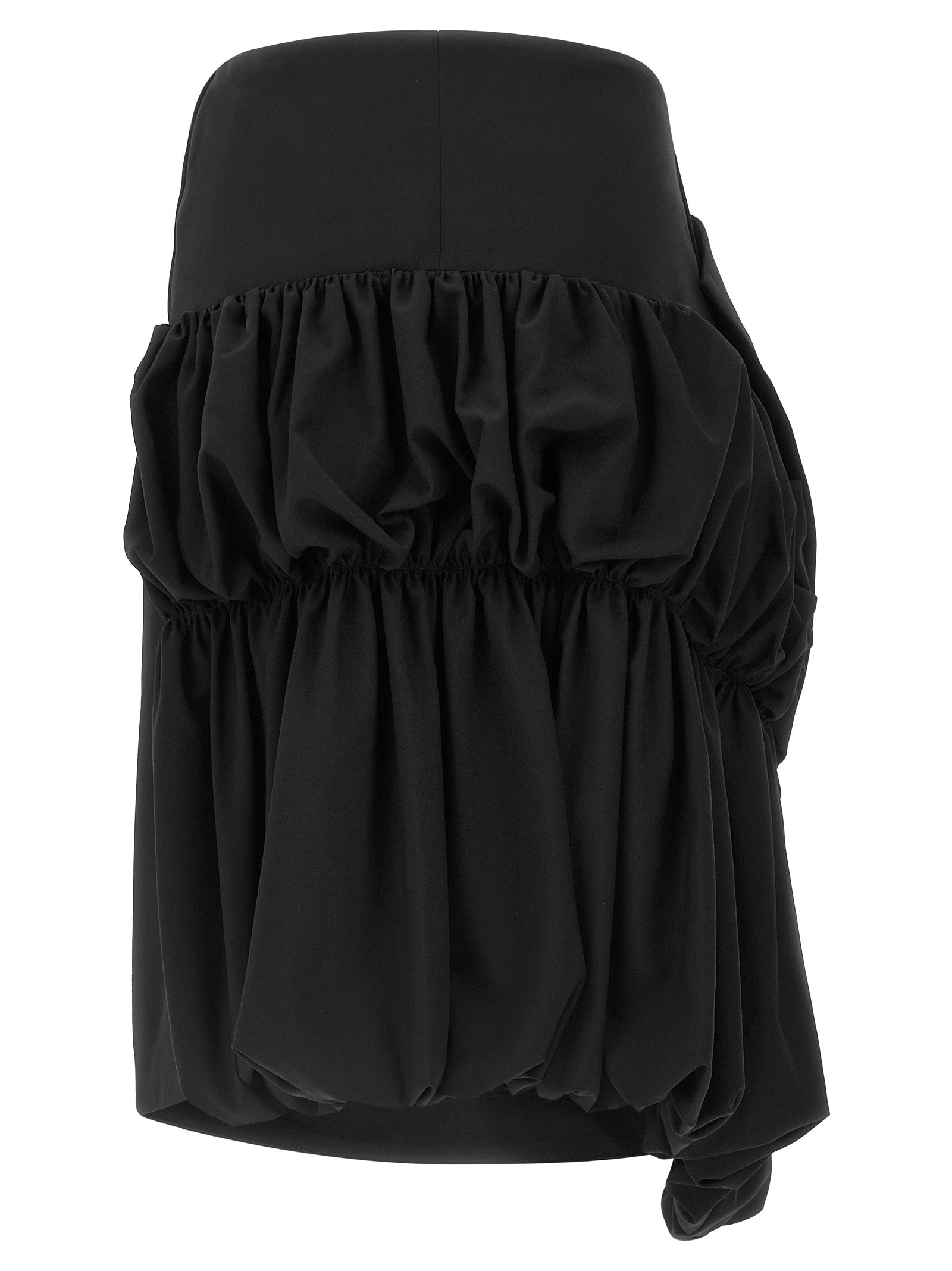 Comme Des Garçons Black Wool Midi Women's Skirt