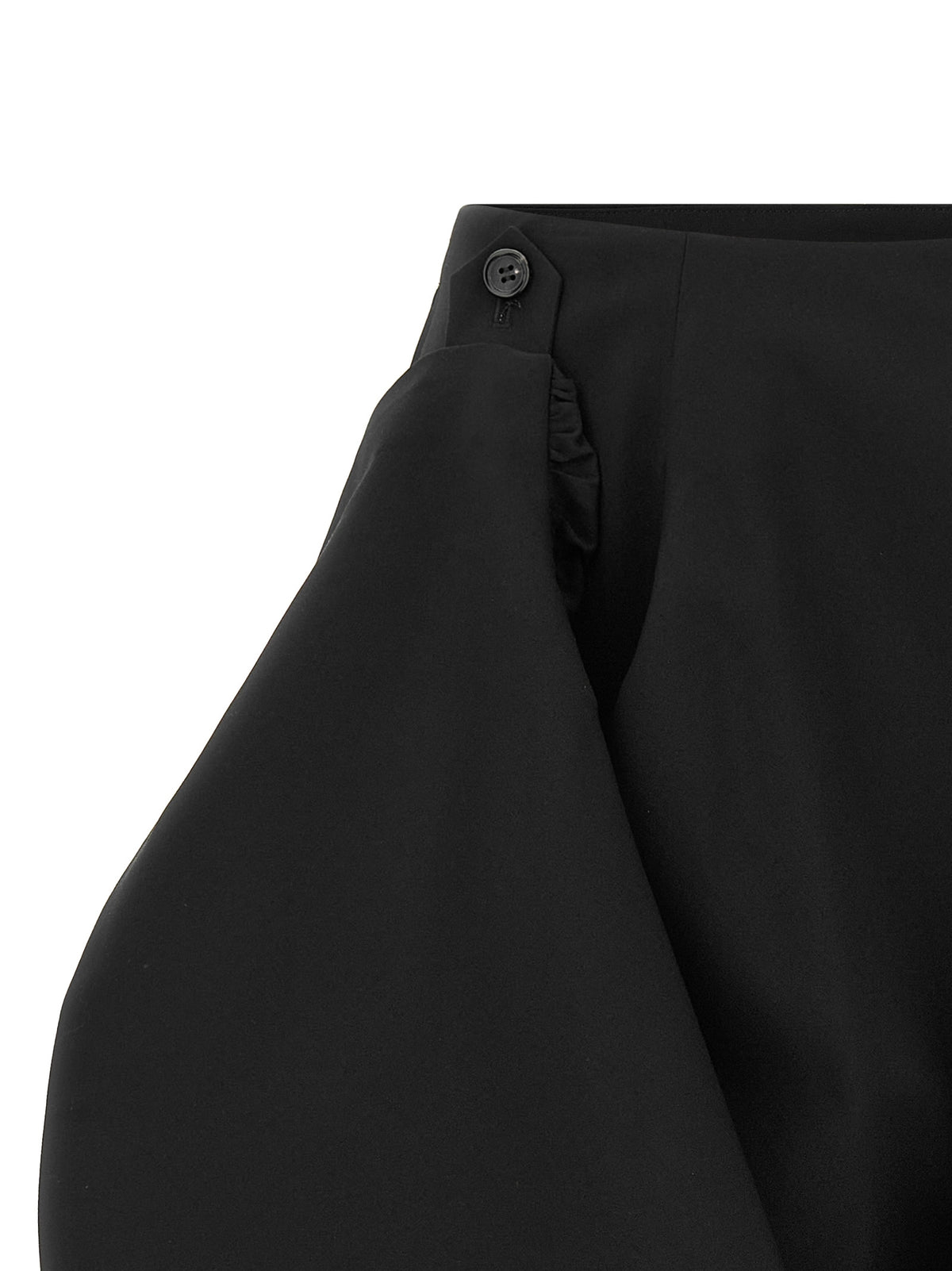 Comme Des Garçons Black Wool Midi Women's Skirt