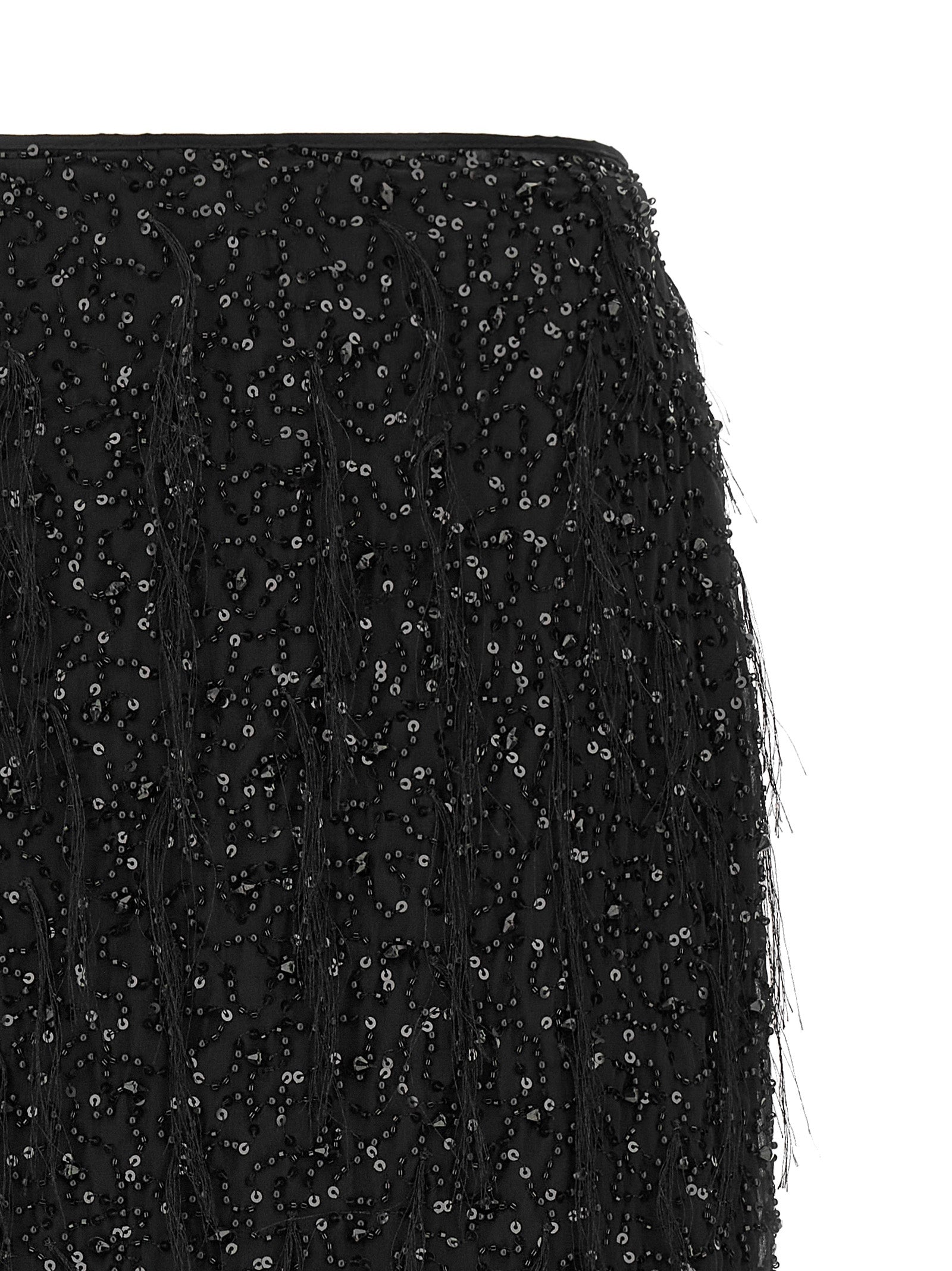Twinset Black Polyester Midi Women's Skirt