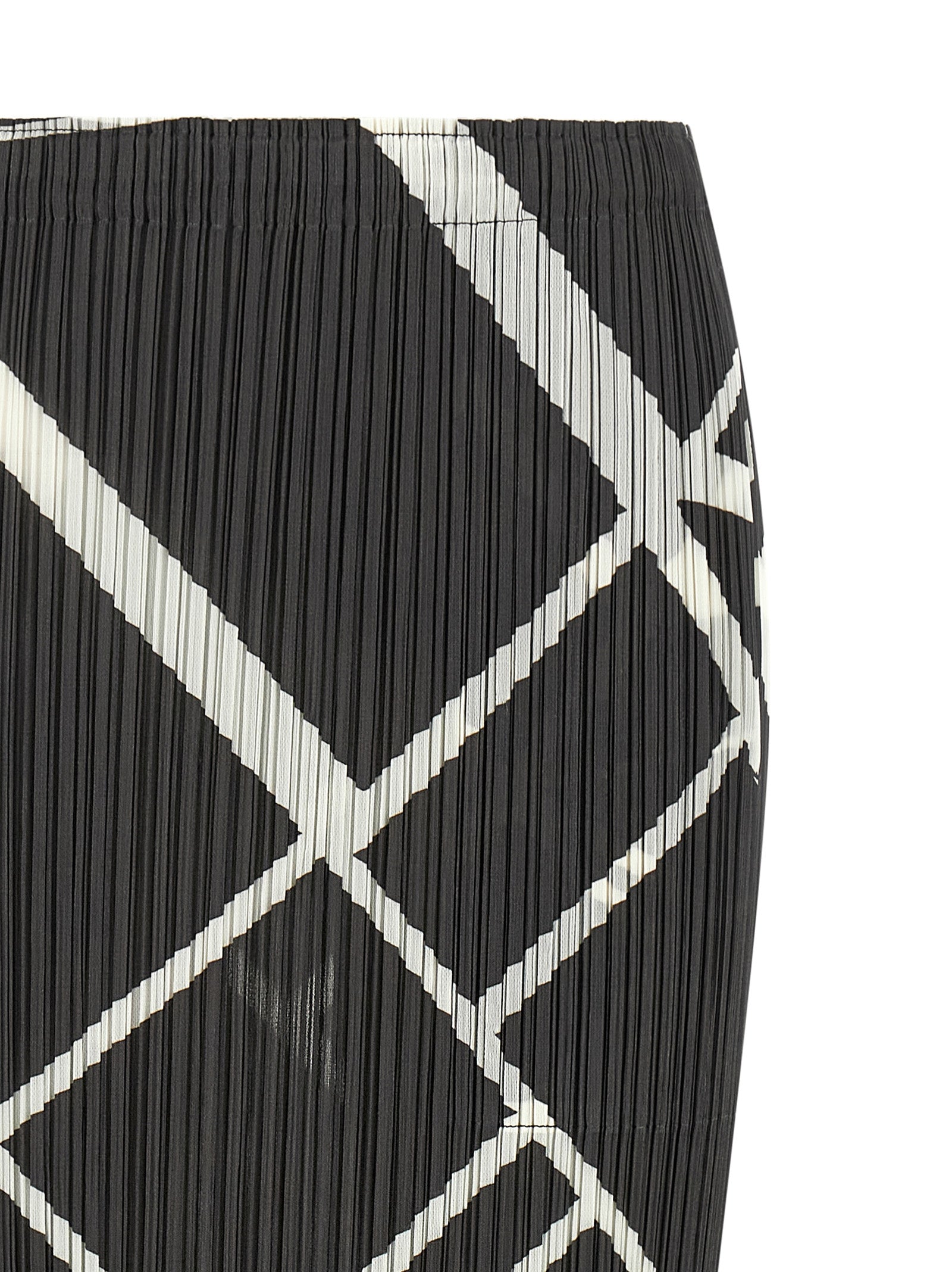 PLEATS PLEASE ISSEY MIYAKE Gray Polyester Mini Women's Skirt