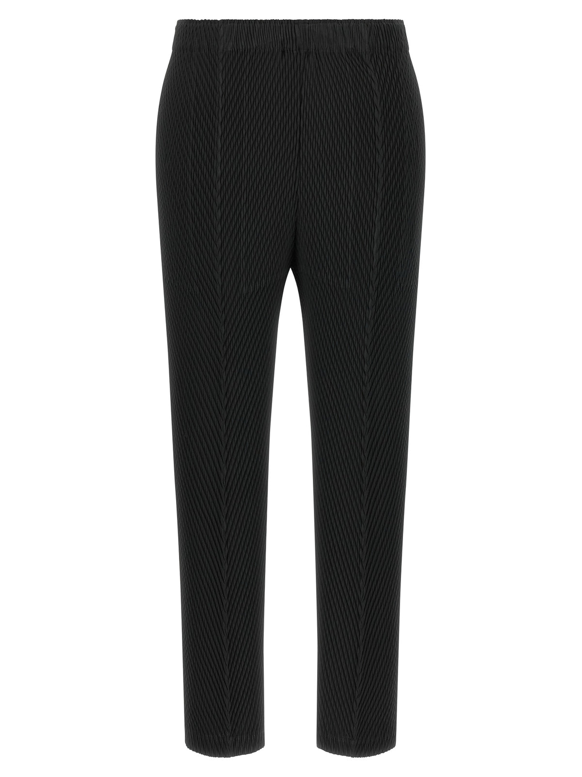 Issey Miyake Black Polyester Cropped Women's Pants