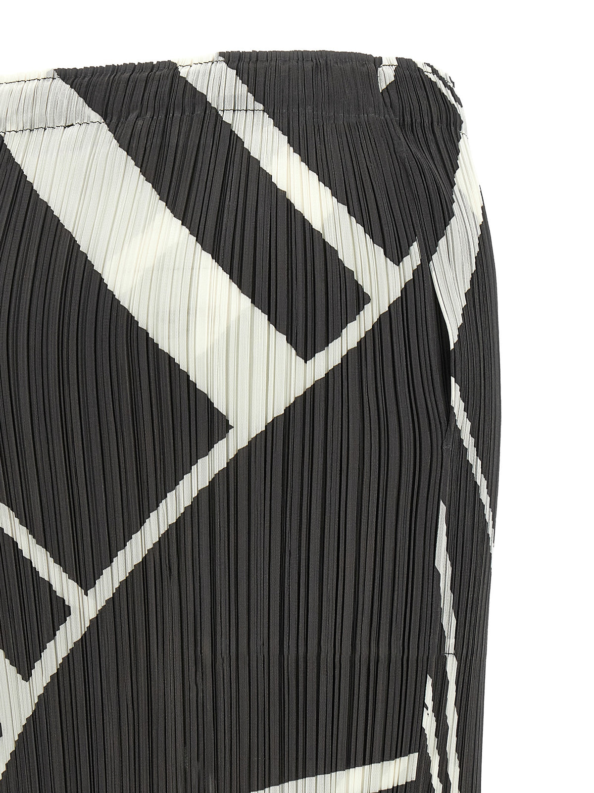 PLEATS PLEASE ISSEY MIYAKE Gray Polyester Mini Women's Skirt
