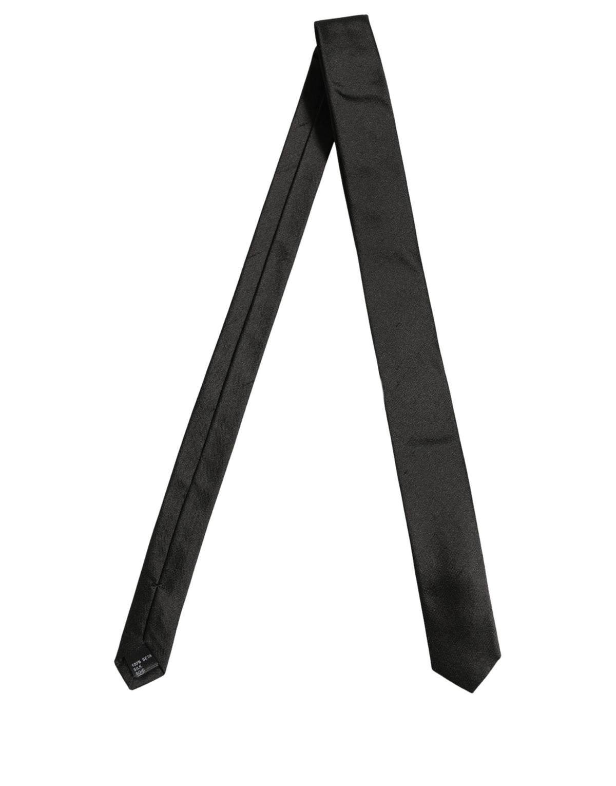 Dolce & Gabbana Black Satin Textured Adjustable NeckMen's Men Accessory Men's Tie