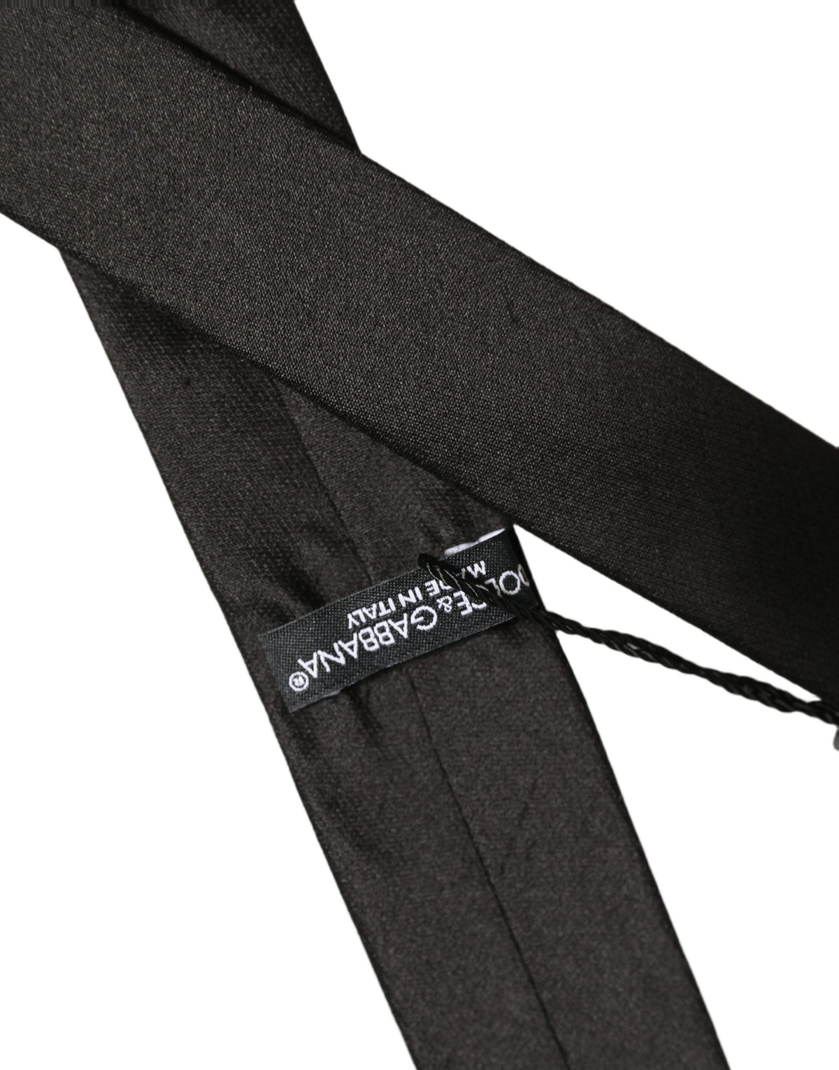 Dolce & Gabbana Black Satin Textured Adjustable NeckMen's Men Accessory Men's Tie