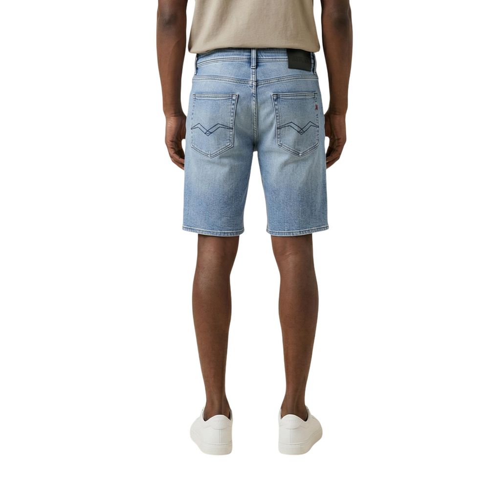 Replay Blue Cotton Bermuda Men's Shorts