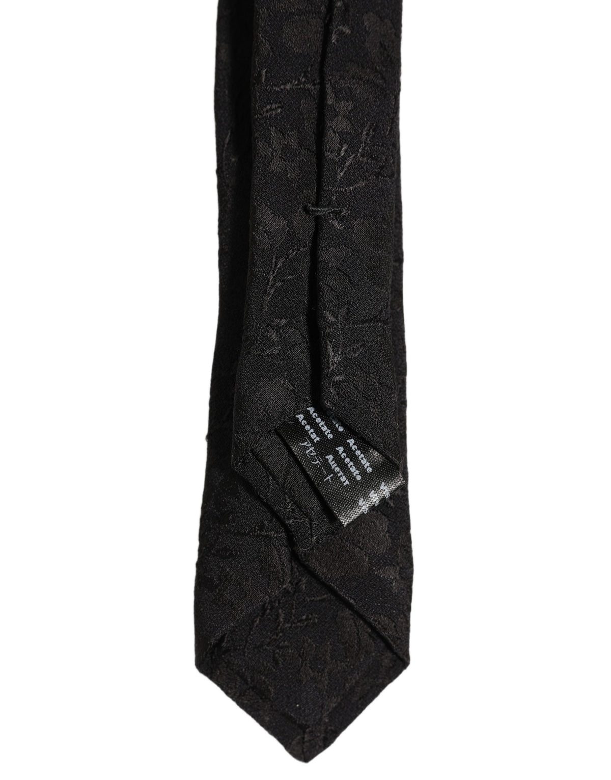 Dolce & Gabbana Black Floral Brocade Silk Adjustable NeckMen's Accessory Men's Tie
