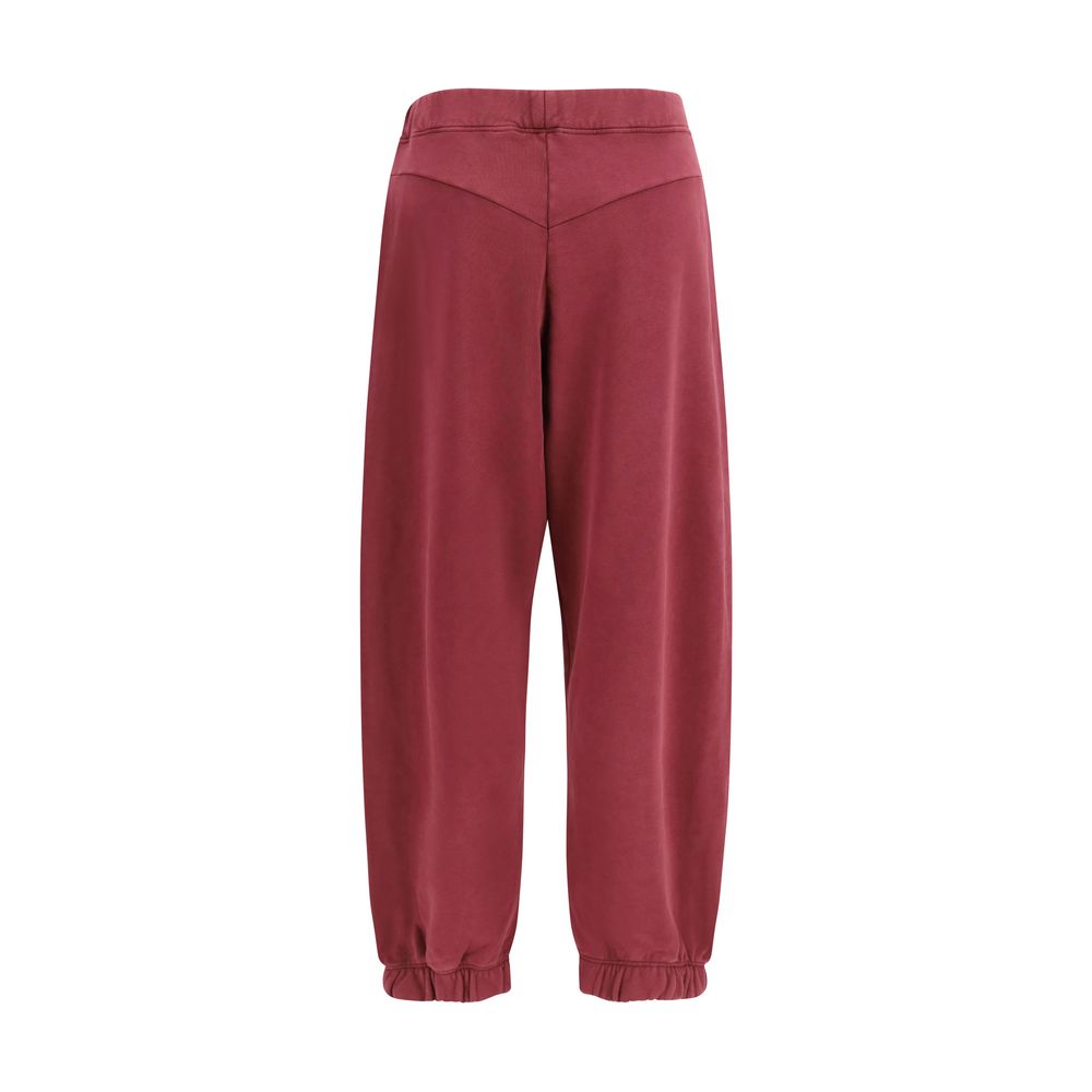 Off-White Purple Cotton Casual Women's Pants