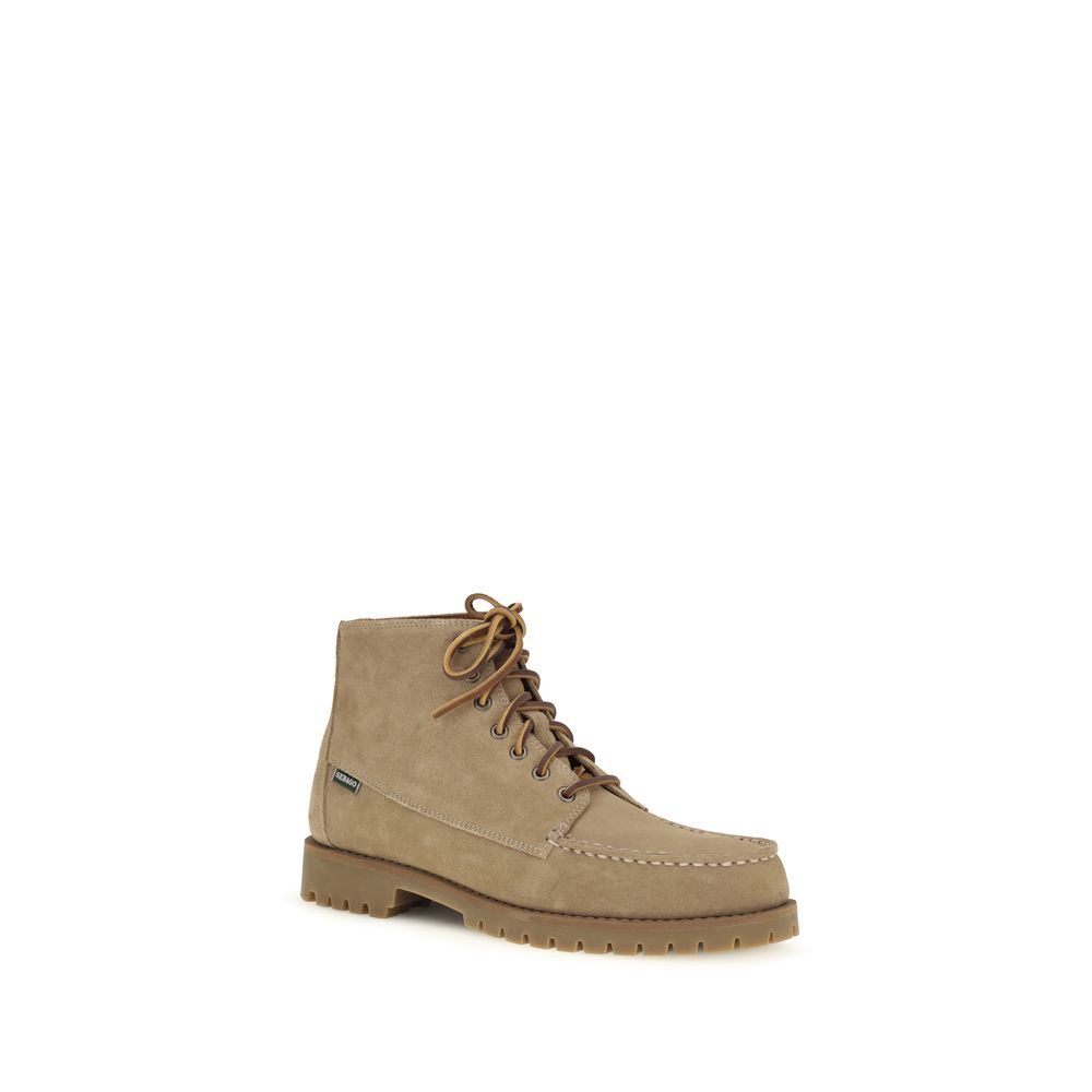 Sebago Beige Calf Leather Bos Taurus Lace-Up Men's Boots