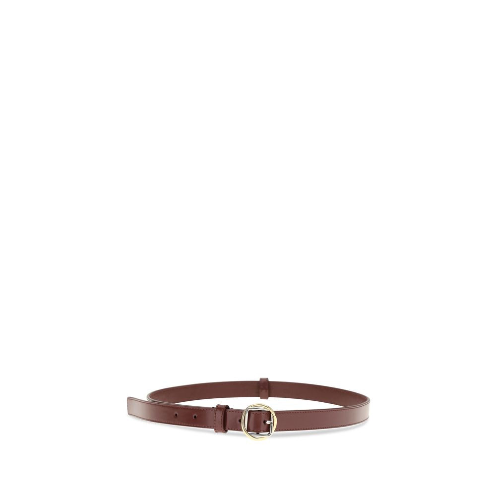 Jacquemus Bordeaux Calf Leather Bos Taurus Thin Women's Belt