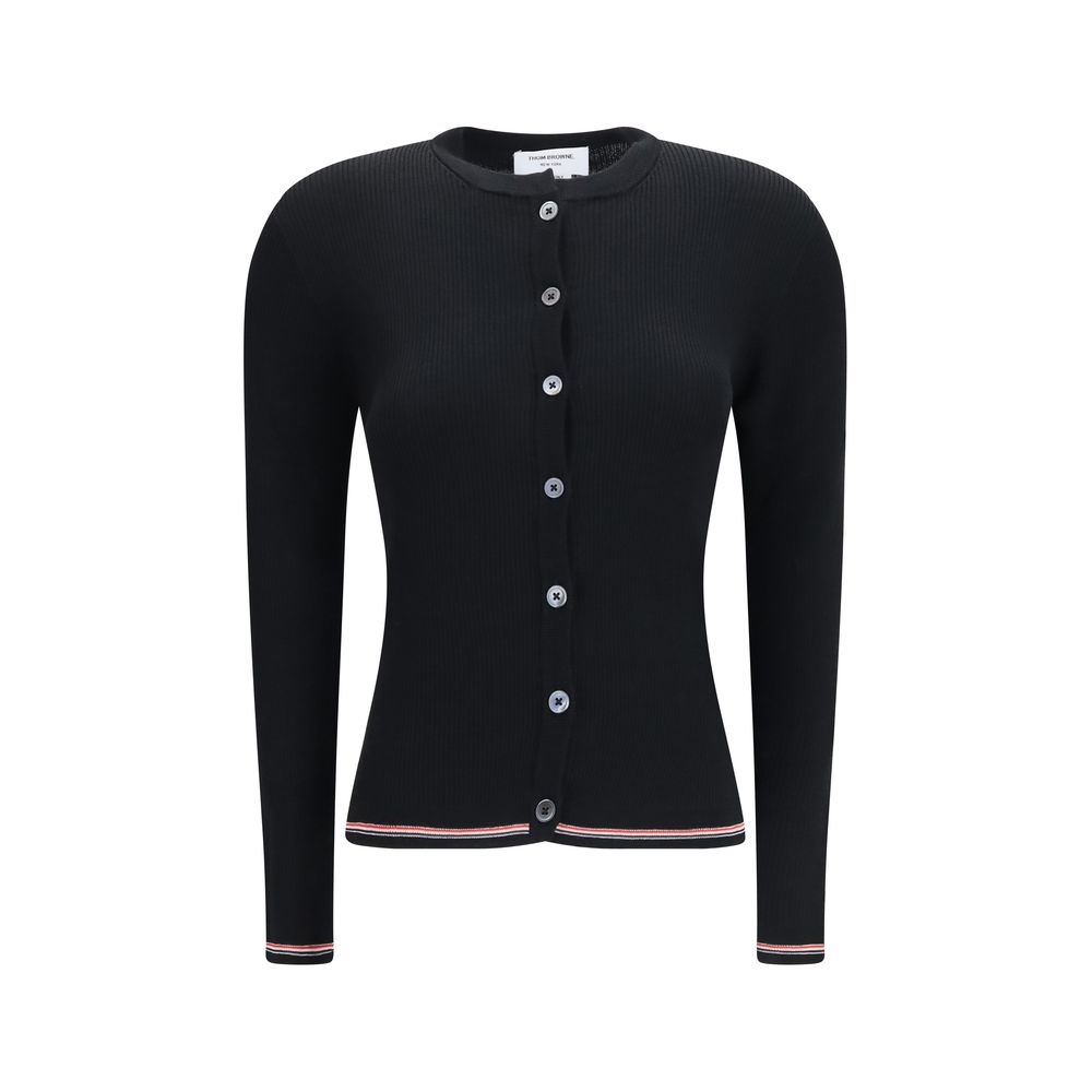 Thom Browne Black Wool Oves Aries Women's Cardigan