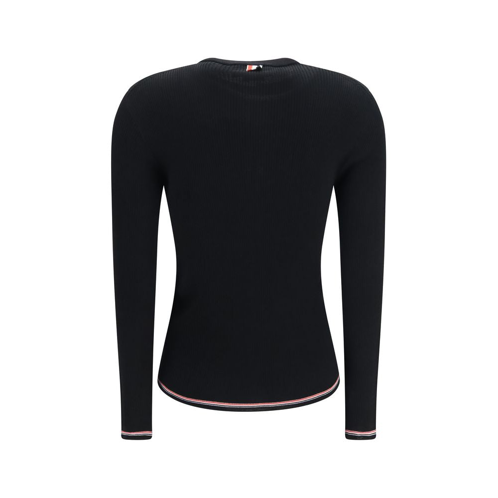 Thom Browne Black Wool Oves Aries Women's Cardigan