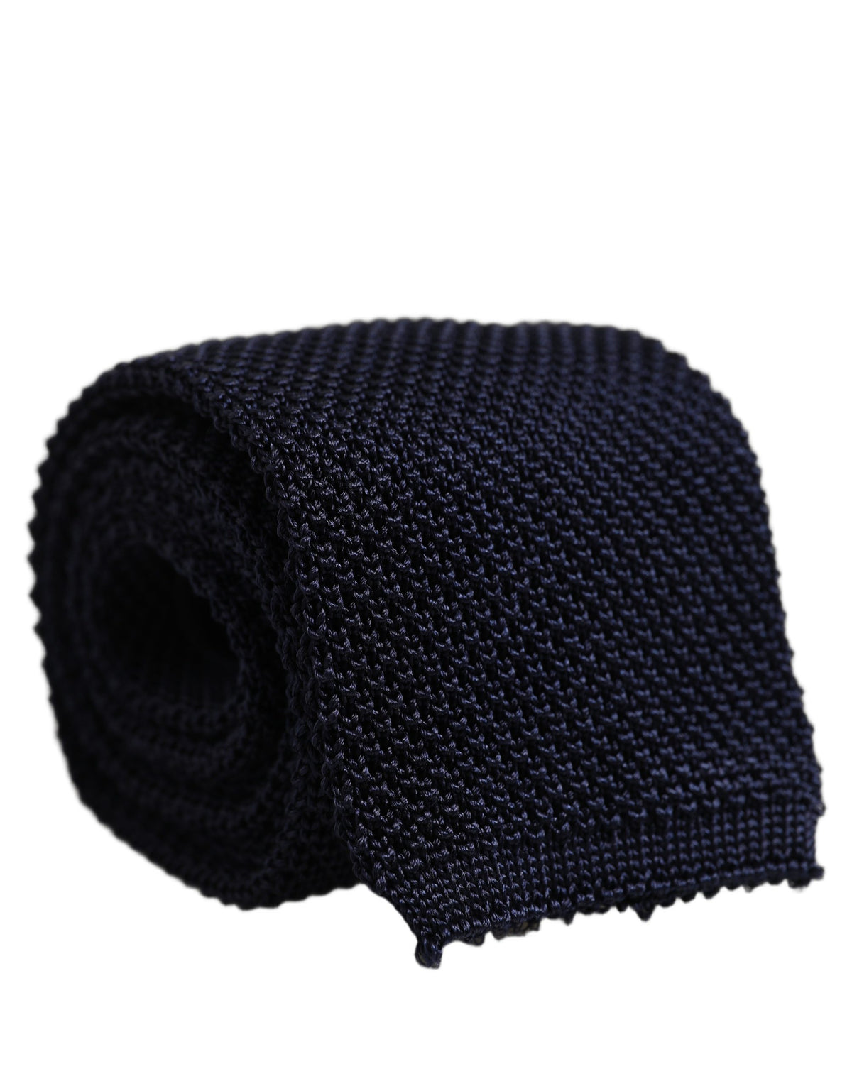 Dolce & Gabbana Dark Blue Textured Knitted Adjustable NeckMen's Accessory Men's Tie (Pre-Owned)