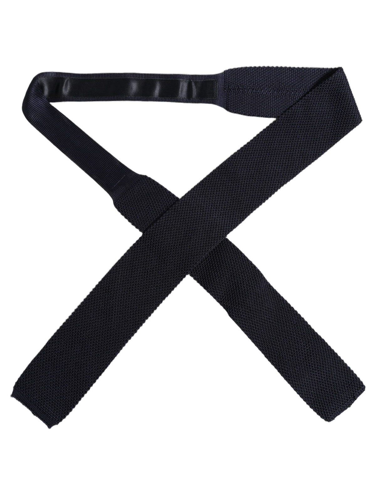 Dolce & Gabbana Dark Blue Textured Knitted Adjustable NeckMen's Accessory Men's Tie (Pre-Owned)