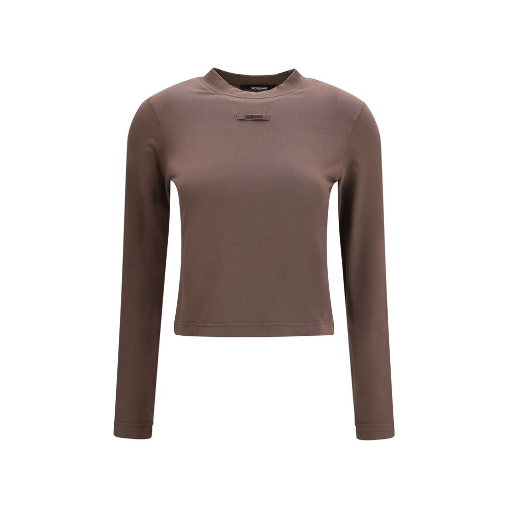 Jacquemus Brown Cotton Long Sleeve Women's T-Shirt