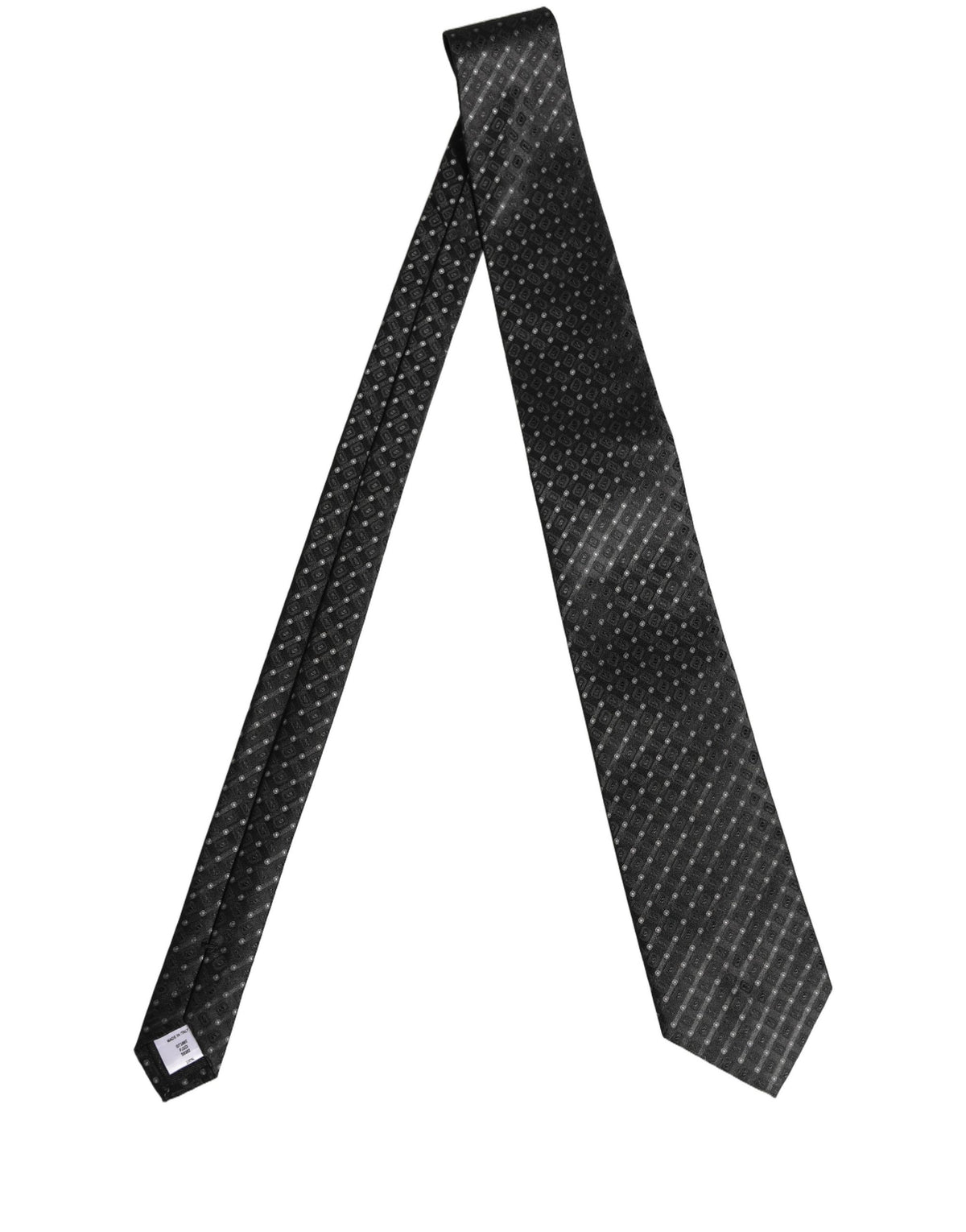 Dolce & Gabbana Black Jacquard Silk Adjustable Men NeckMen's Accessory Men's Tie