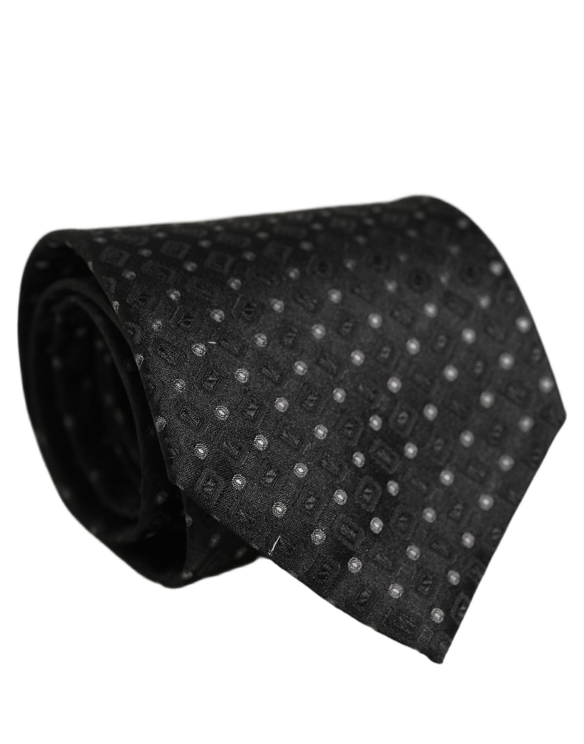 Dolce & Gabbana Black Jacquard Silk Adjustable Men NeckMen's Accessory Men's Tie