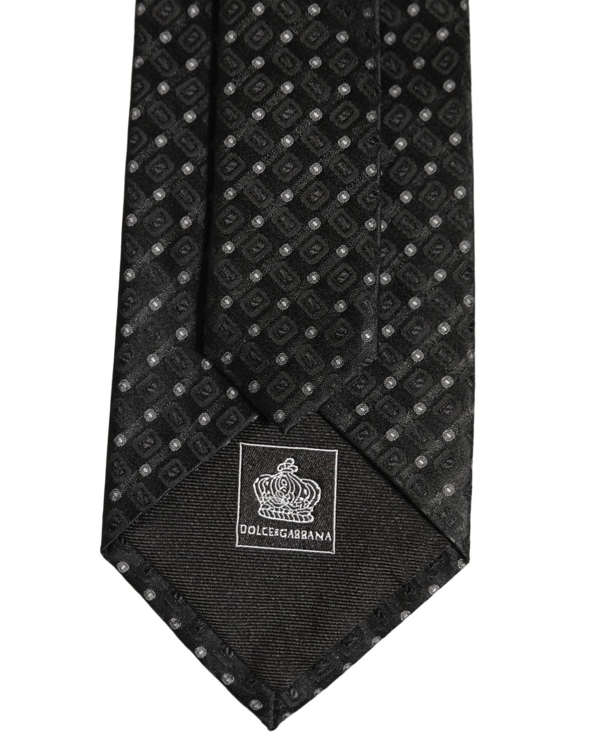 Dolce & Gabbana Black Jacquard Silk Adjustable Men NeckMen's Accessory Men's Tie