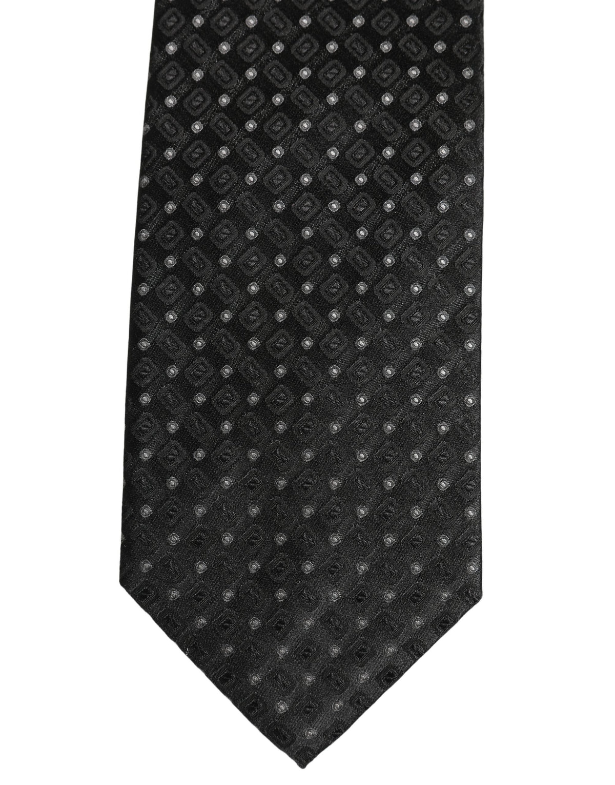 Dolce & Gabbana Black Jacquard Silk Adjustable Men NeckMen's Accessory Men's Tie