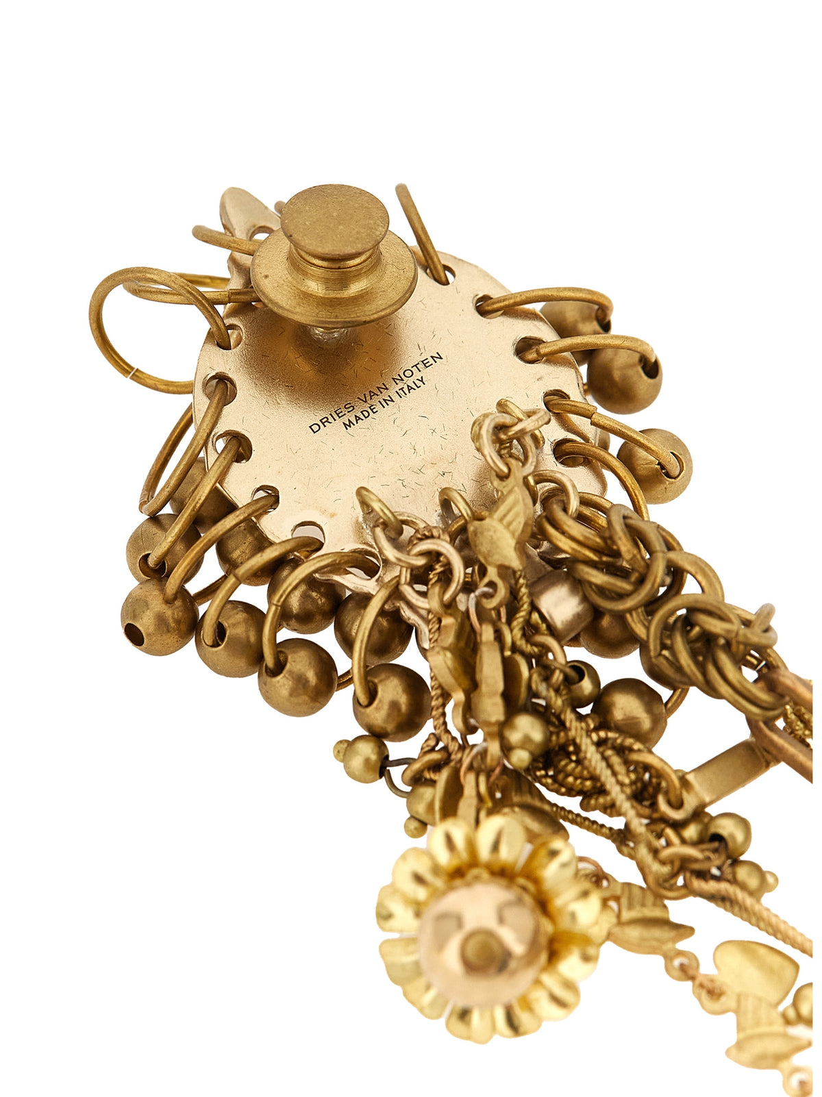 Dries Van Noten Gold Brass Women's Broch
