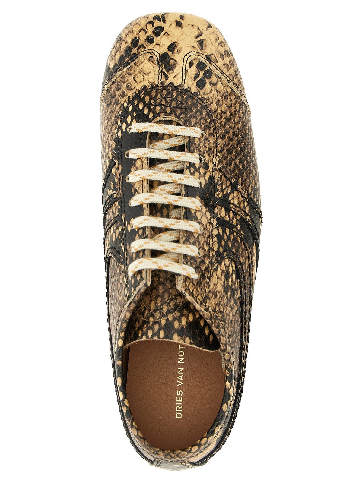 Dries Van Noten Beige Calfskin Low Top Women's Sneakers