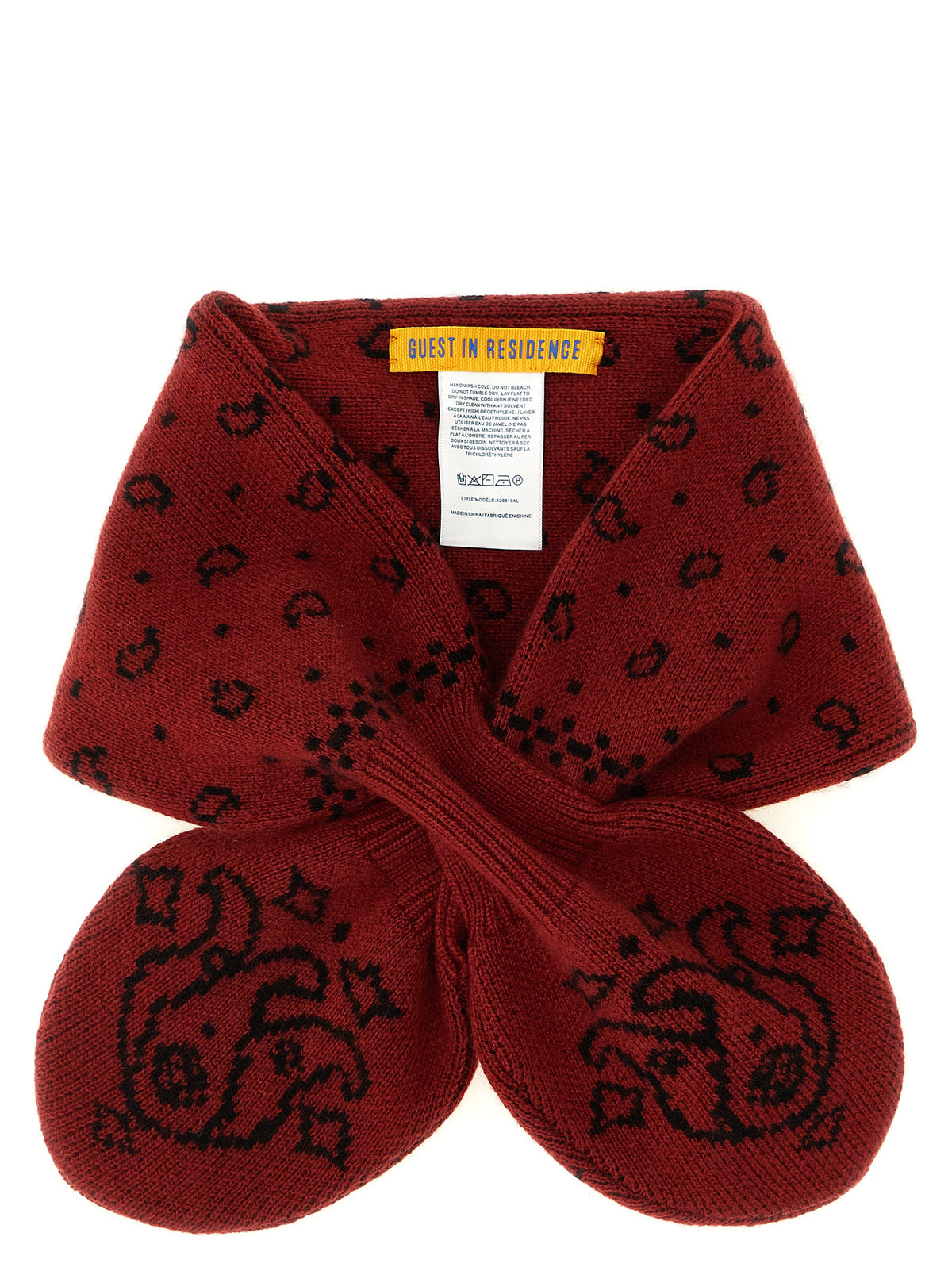 Guest in Residence Red Wool Women's Foulard