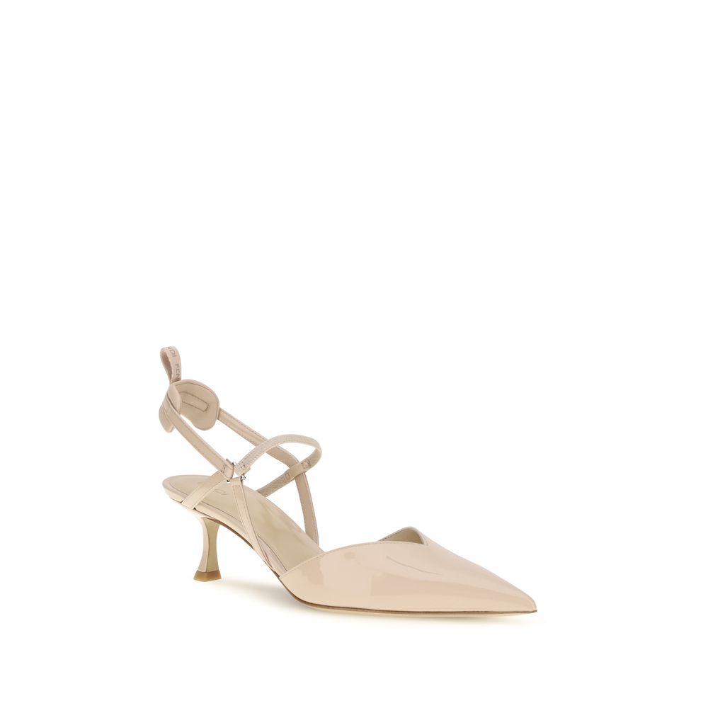 Fendi Beige Calf Leather Bos Taurus Women's Pumps