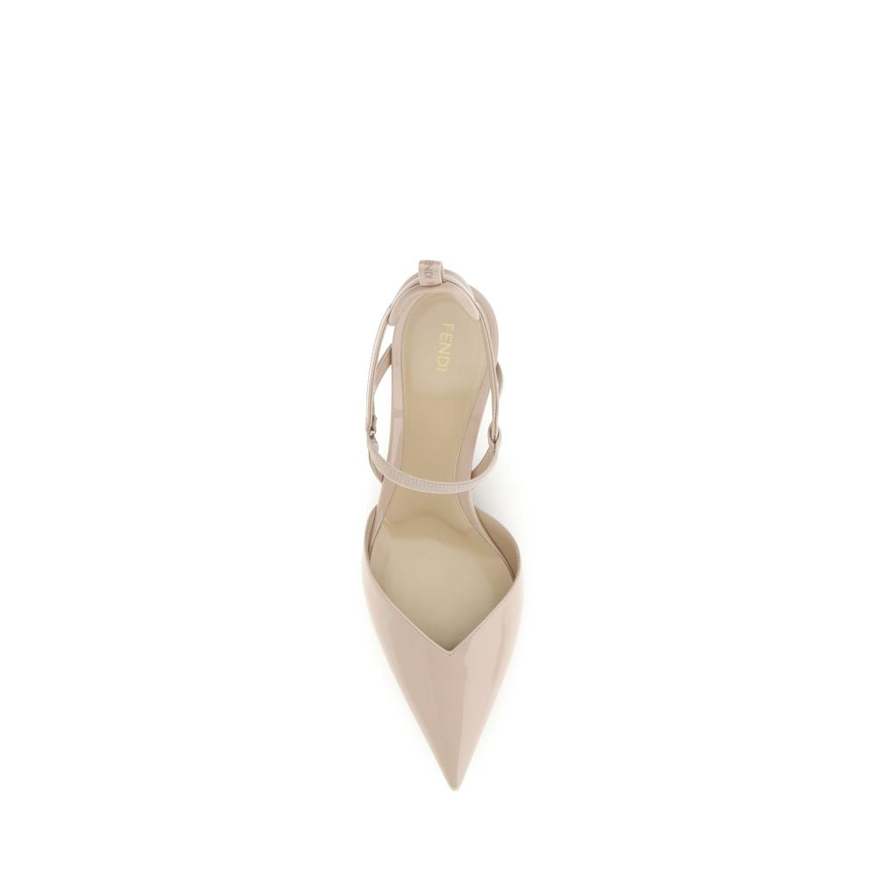 Fendi Beige Calf Leather Bos Taurus Women's Pumps