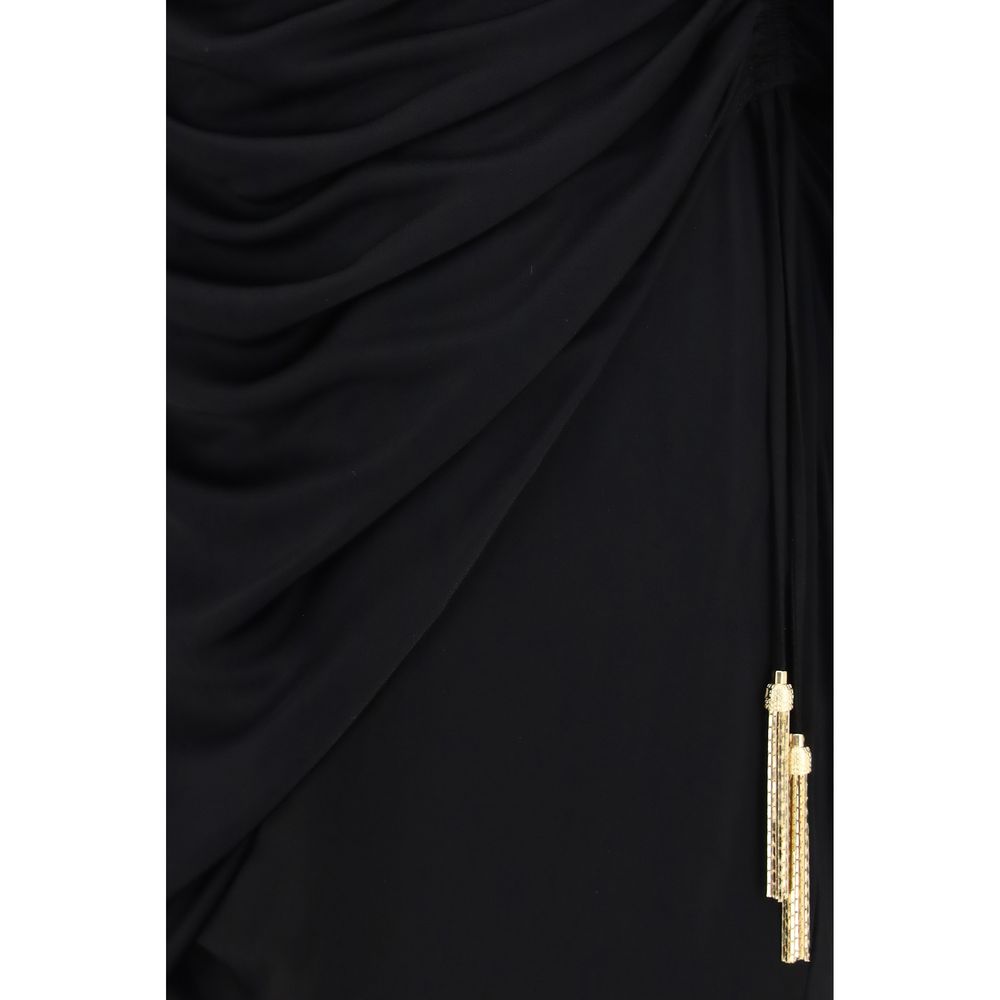 Balmain Black Viscose Casual Women's Dress