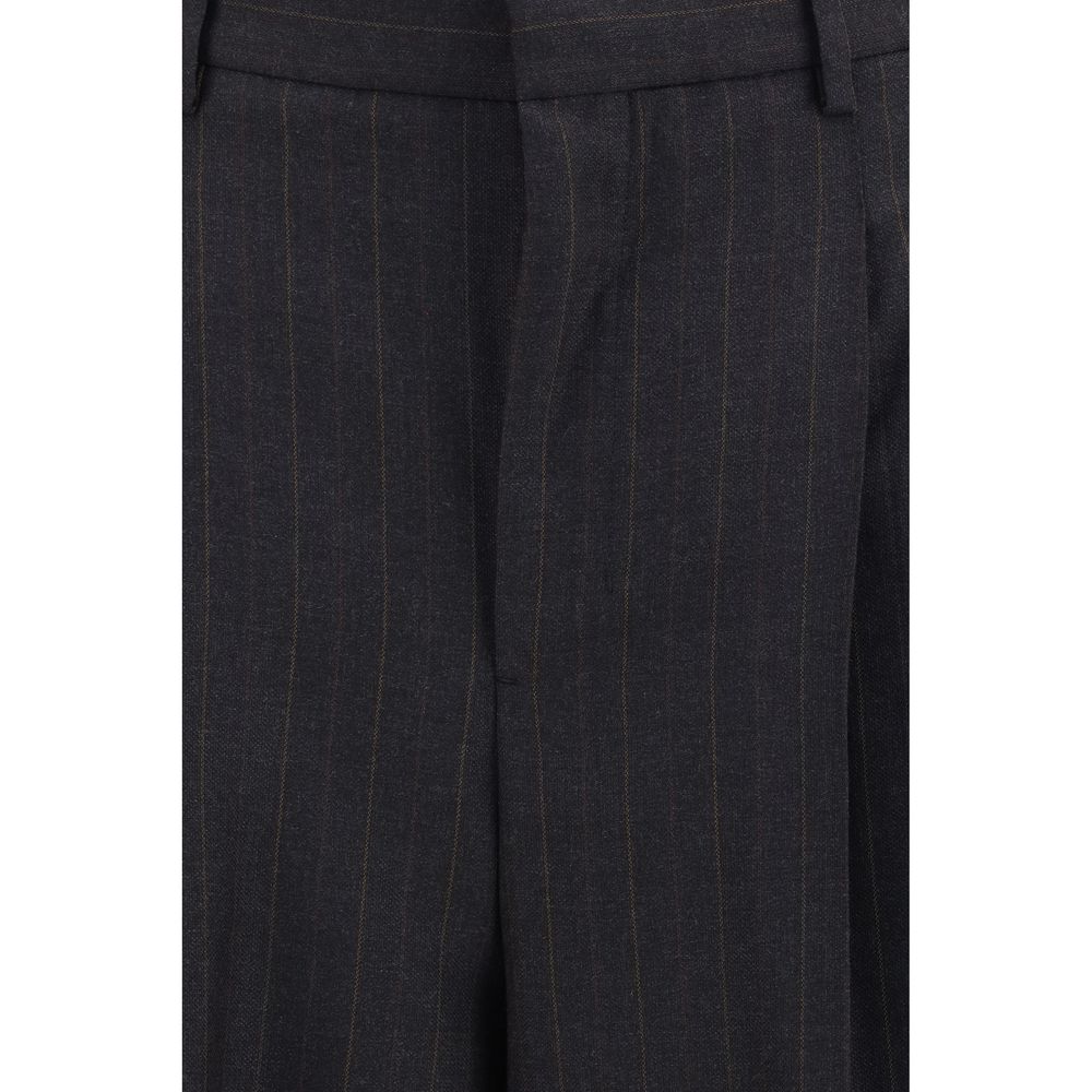 Ami Paris Black Wool Oves Aries Dress Women's Pants