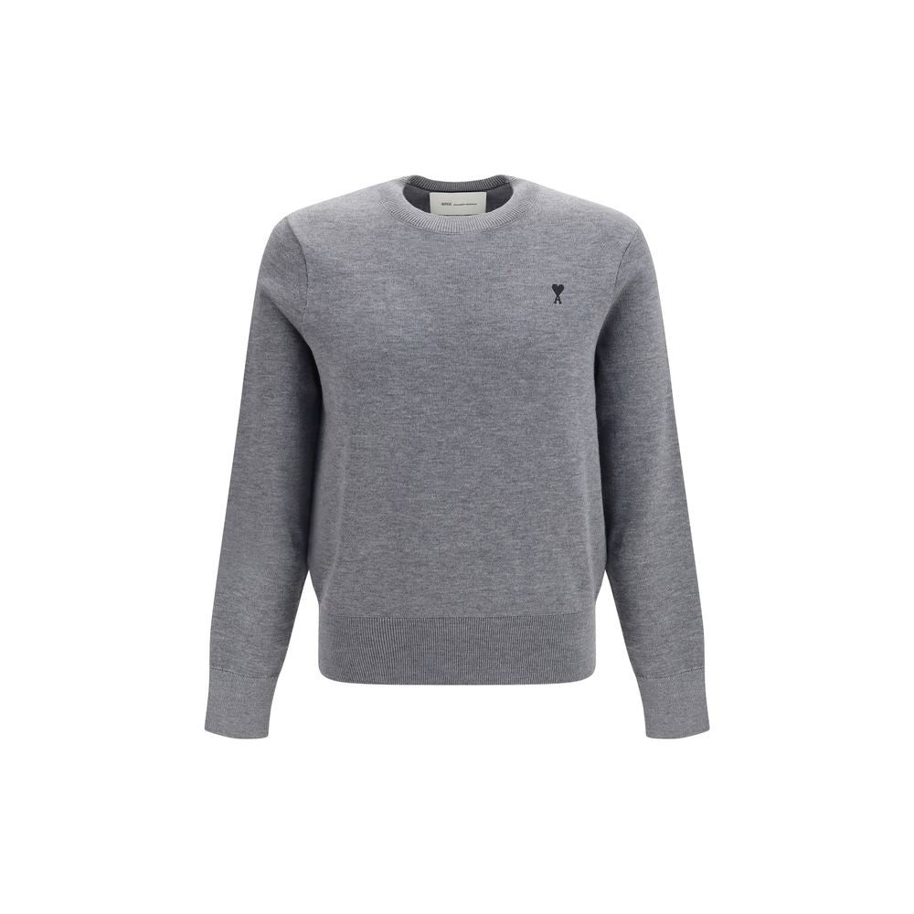 Ami Paris Gray Wool Oves Aries Men's Sweatshirt