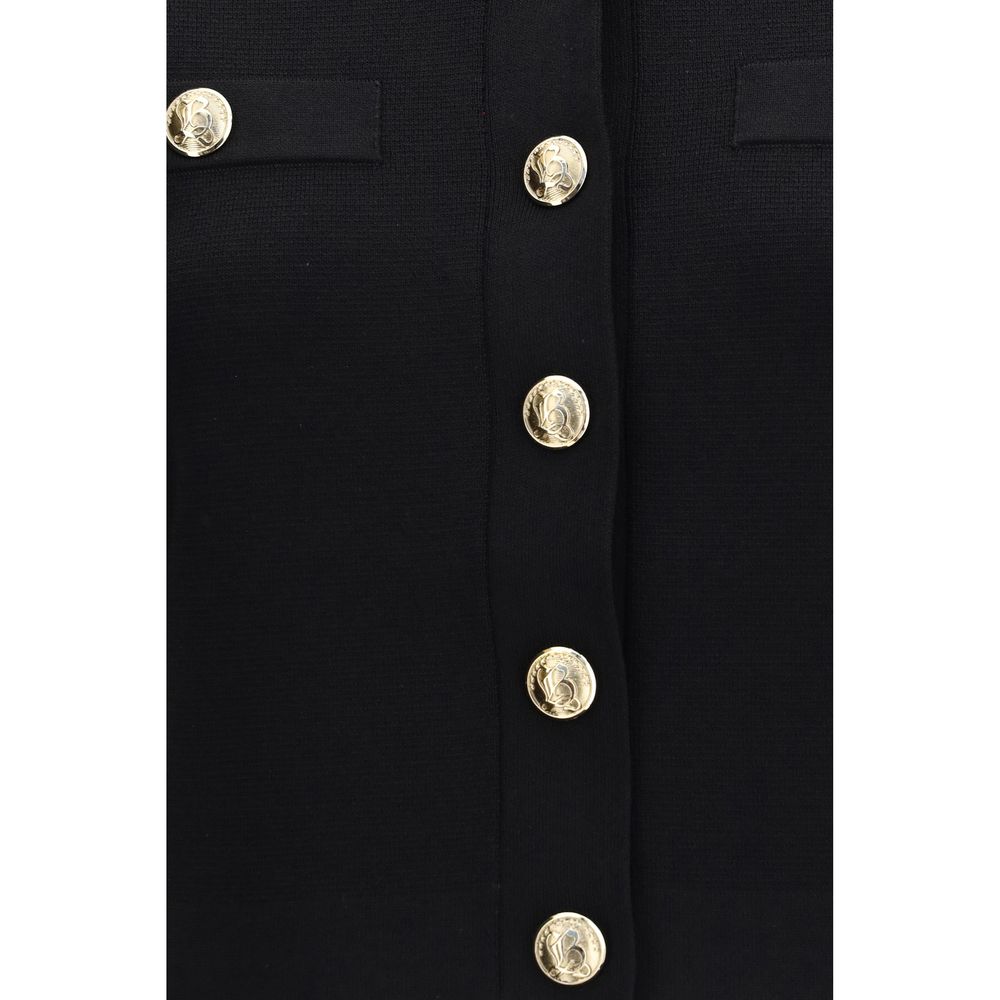 Balmain Black Viscose Women's Cardigan