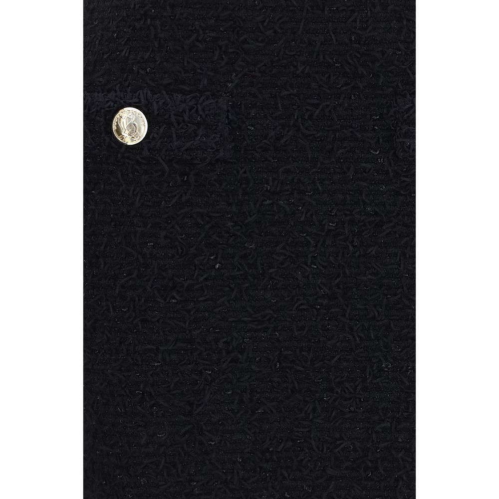 Balmain Black Viscose Mini Women's Skirt