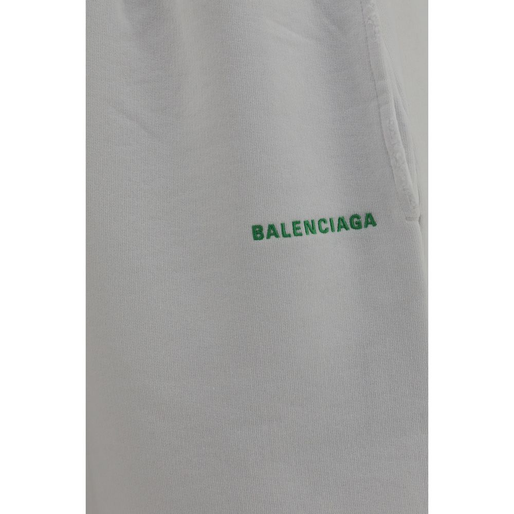 Balenciaga White Cotton Bermuda Men's Shorts