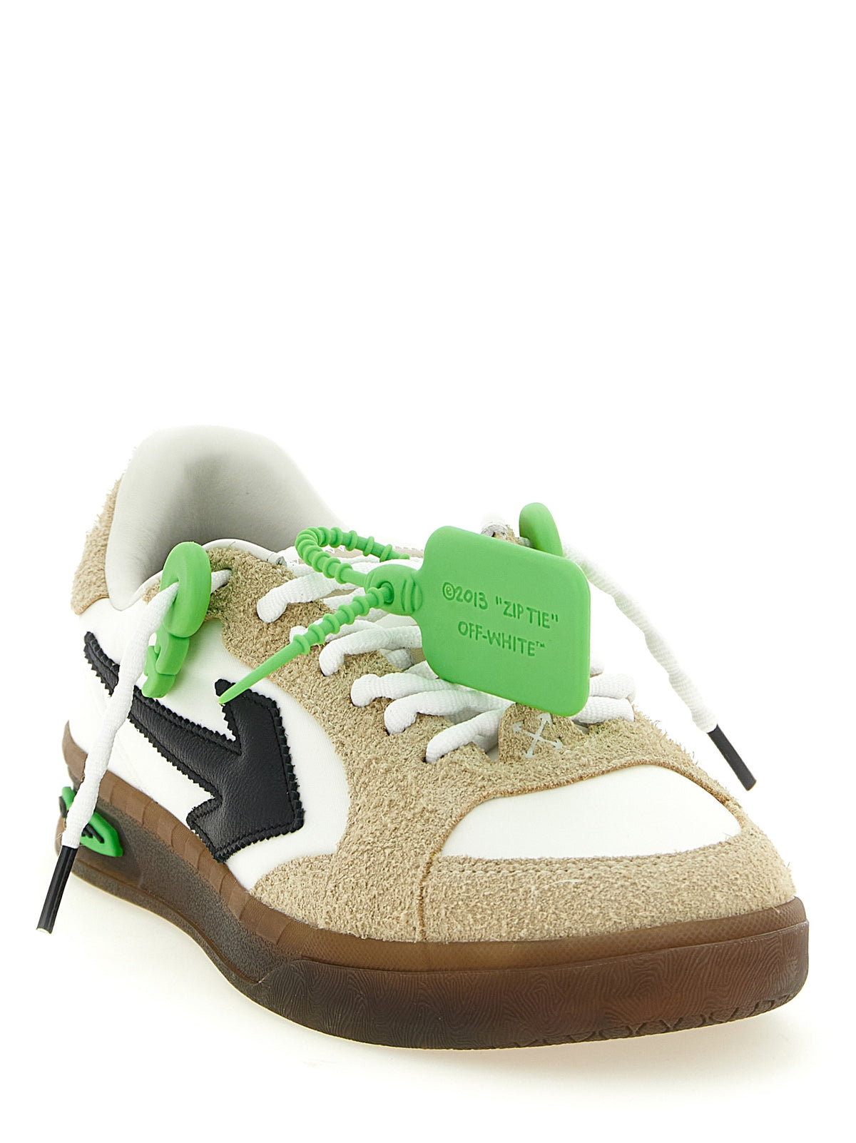Off-White Multicolor Nylon Athletic Men's Sneakers