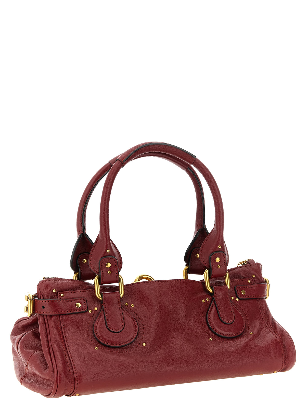 Chloé Bordeaux Buffalo Leather Shoulder Women's Bag