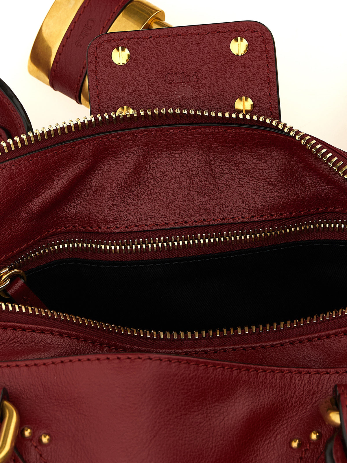 Chloé Bordeaux Buffalo Leather Shoulder Women's Bag